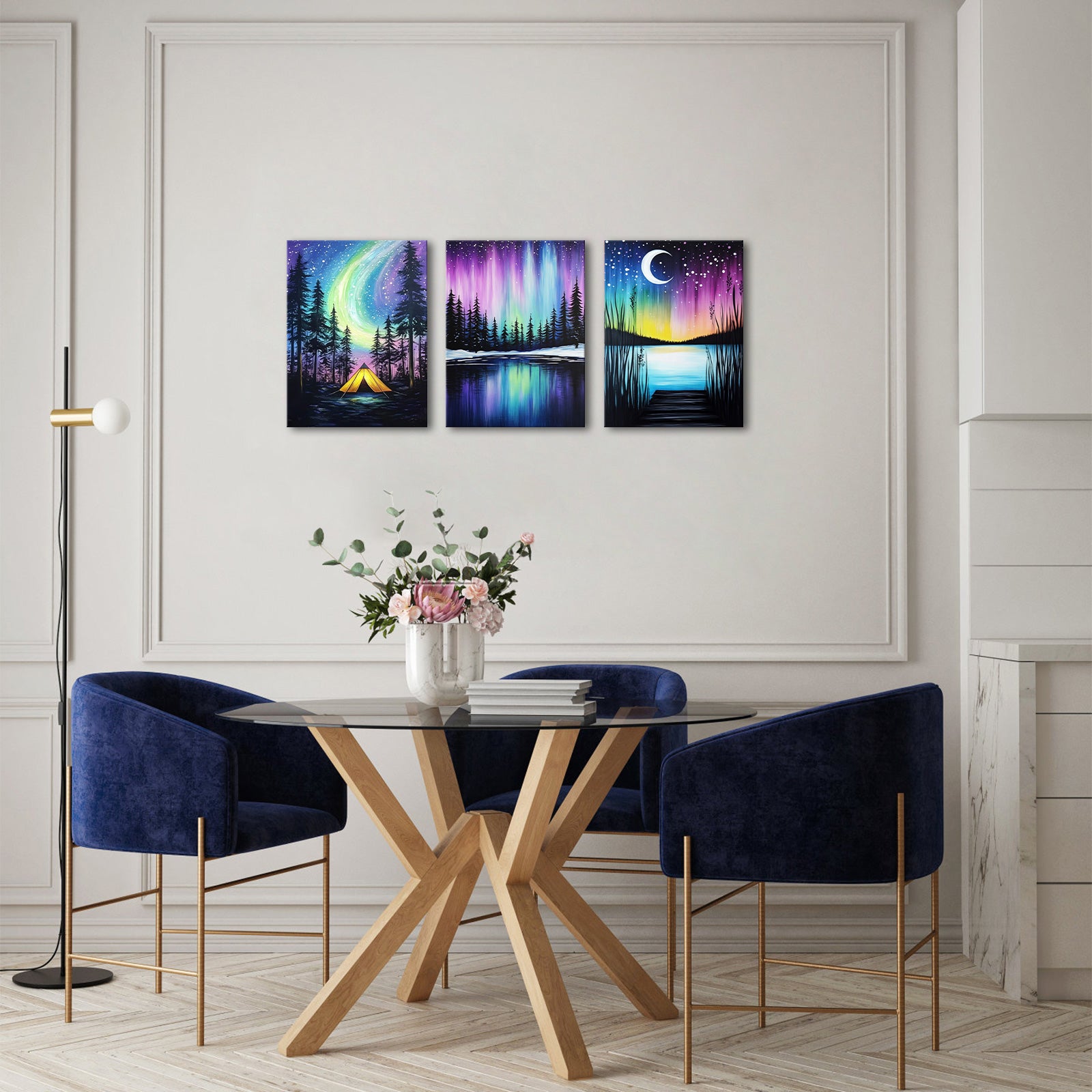 Aurora Borealis Night Landscape