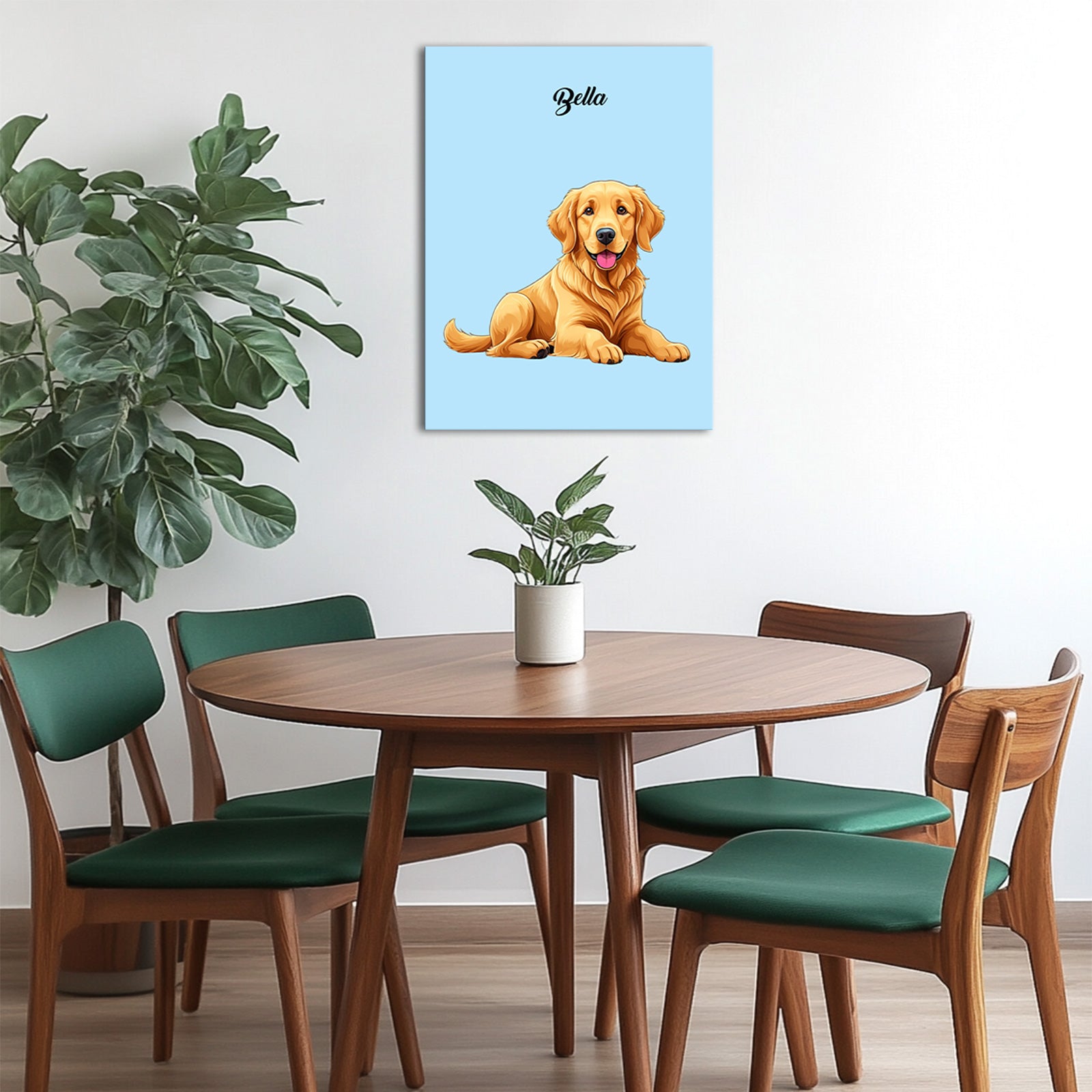 Personalized Pet Portrait Canvas Print Gift