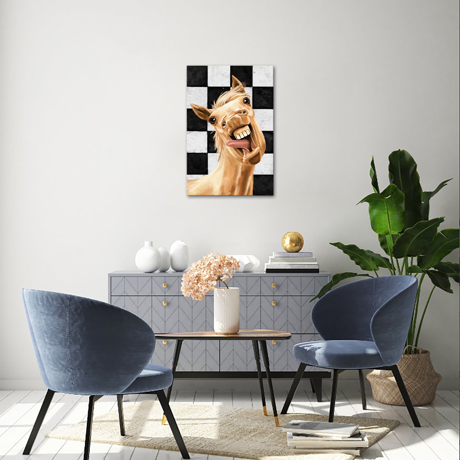 Funny Horse canvas prints for modern living wall