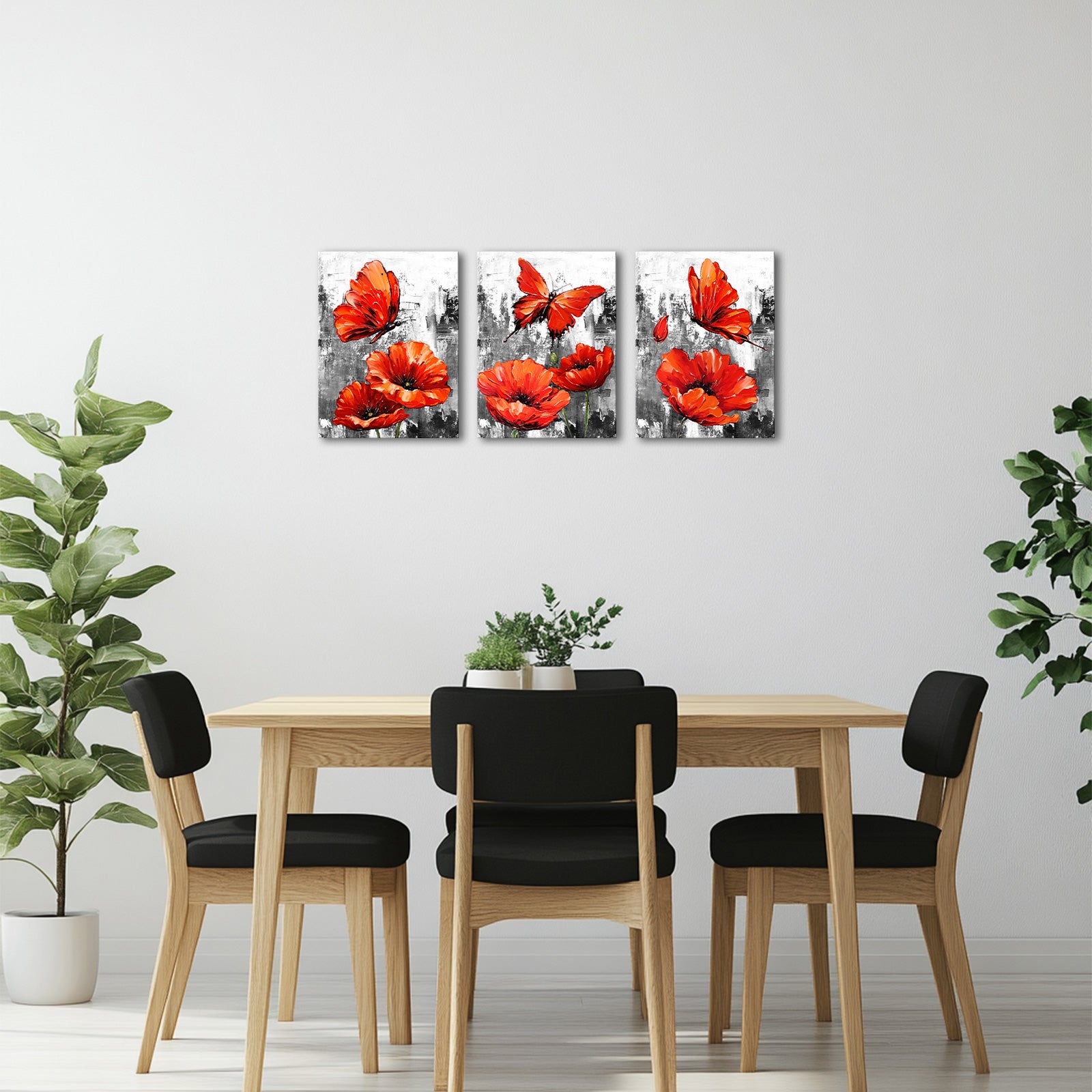 Red Butterfly Poppy Blossoms