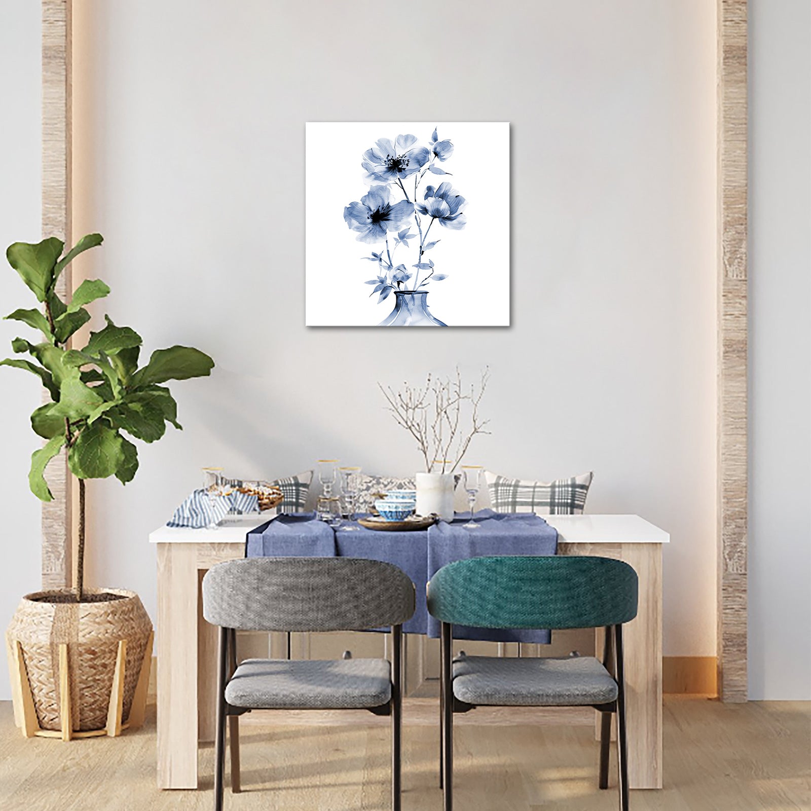 Ink style illustration modern minimalist custom canvas wall decor