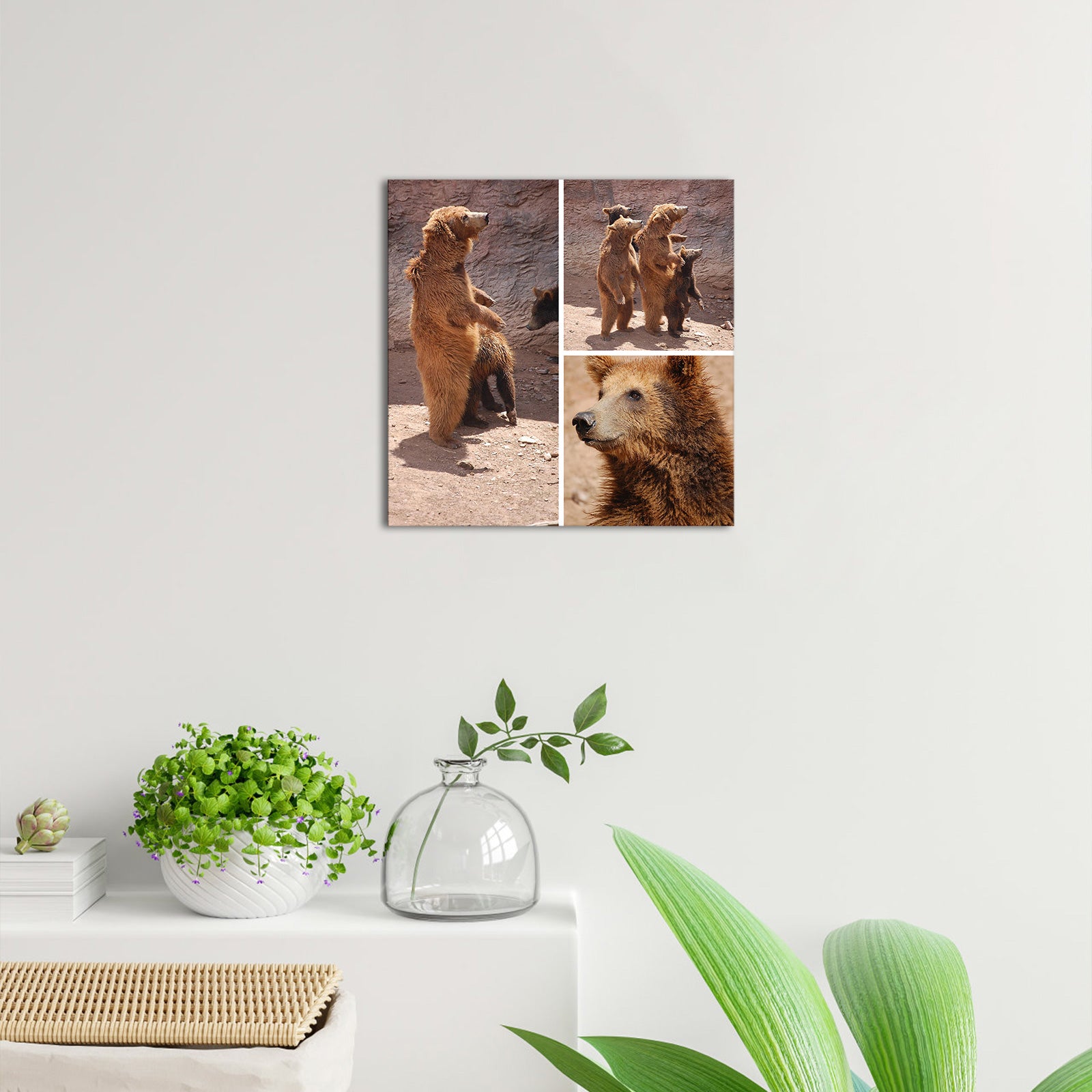 diy picture collage on canvas for living room wall