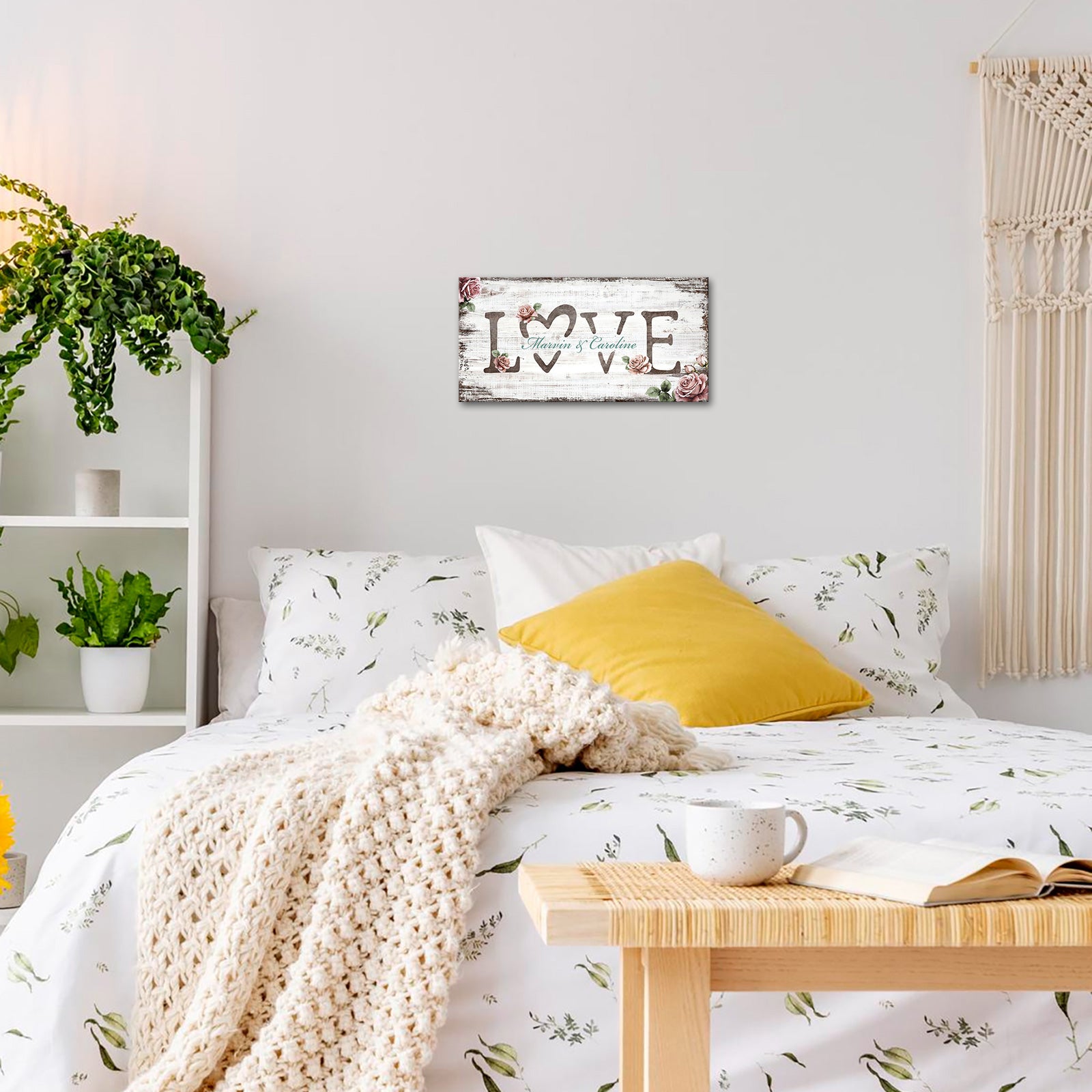 Custom Couple Name Canvas Art