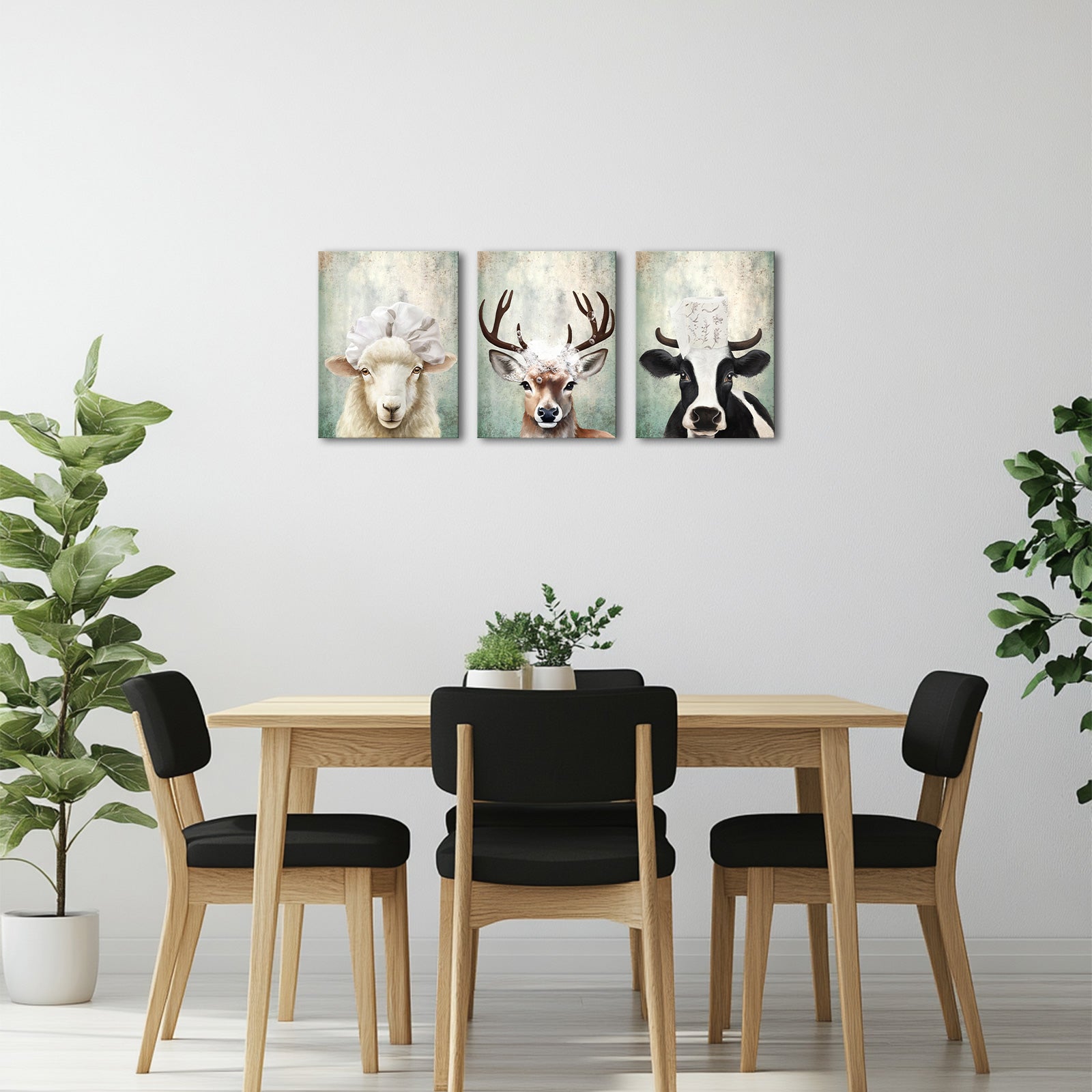 Sheep Deer Cow In Bathroom