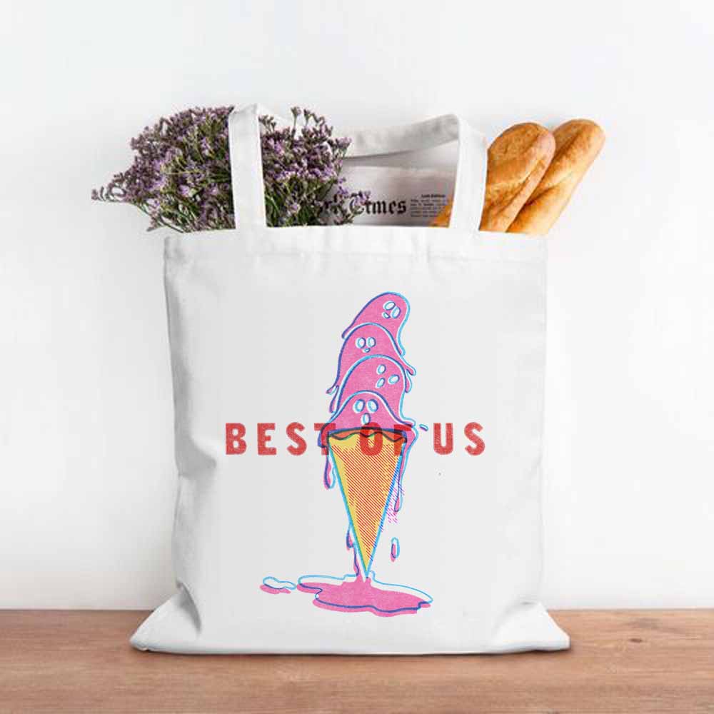 Custom Photo Print Canvas Tote Bag