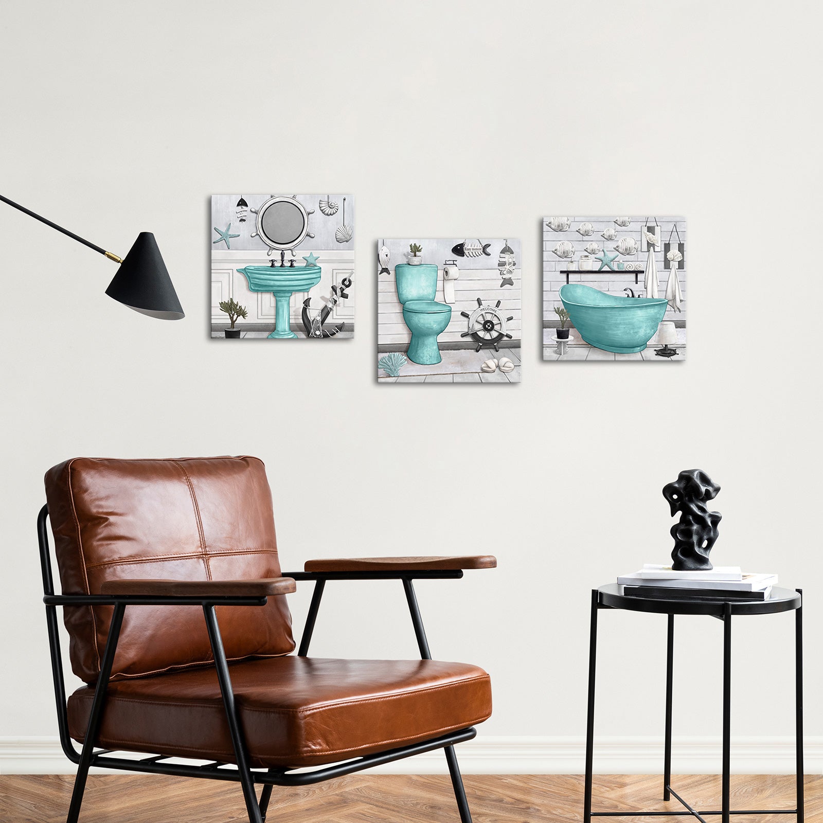 Coastal-Themed Bathroom