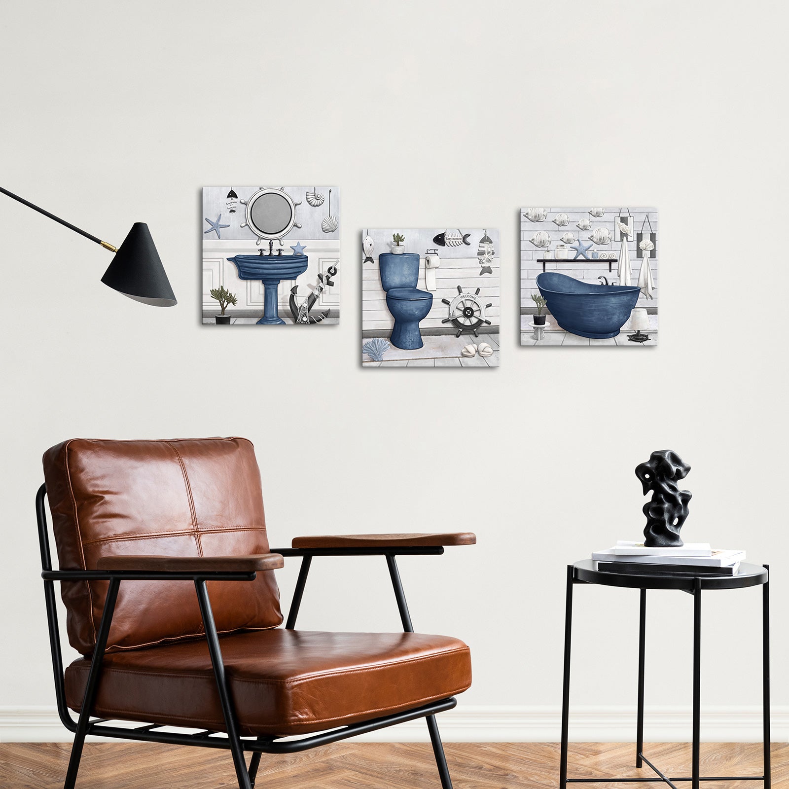 Coastal-Themed Bathroom