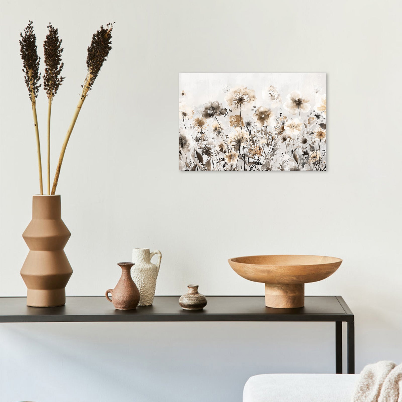 Watercolor Wildflower big canvas photo prints 24x36 inches