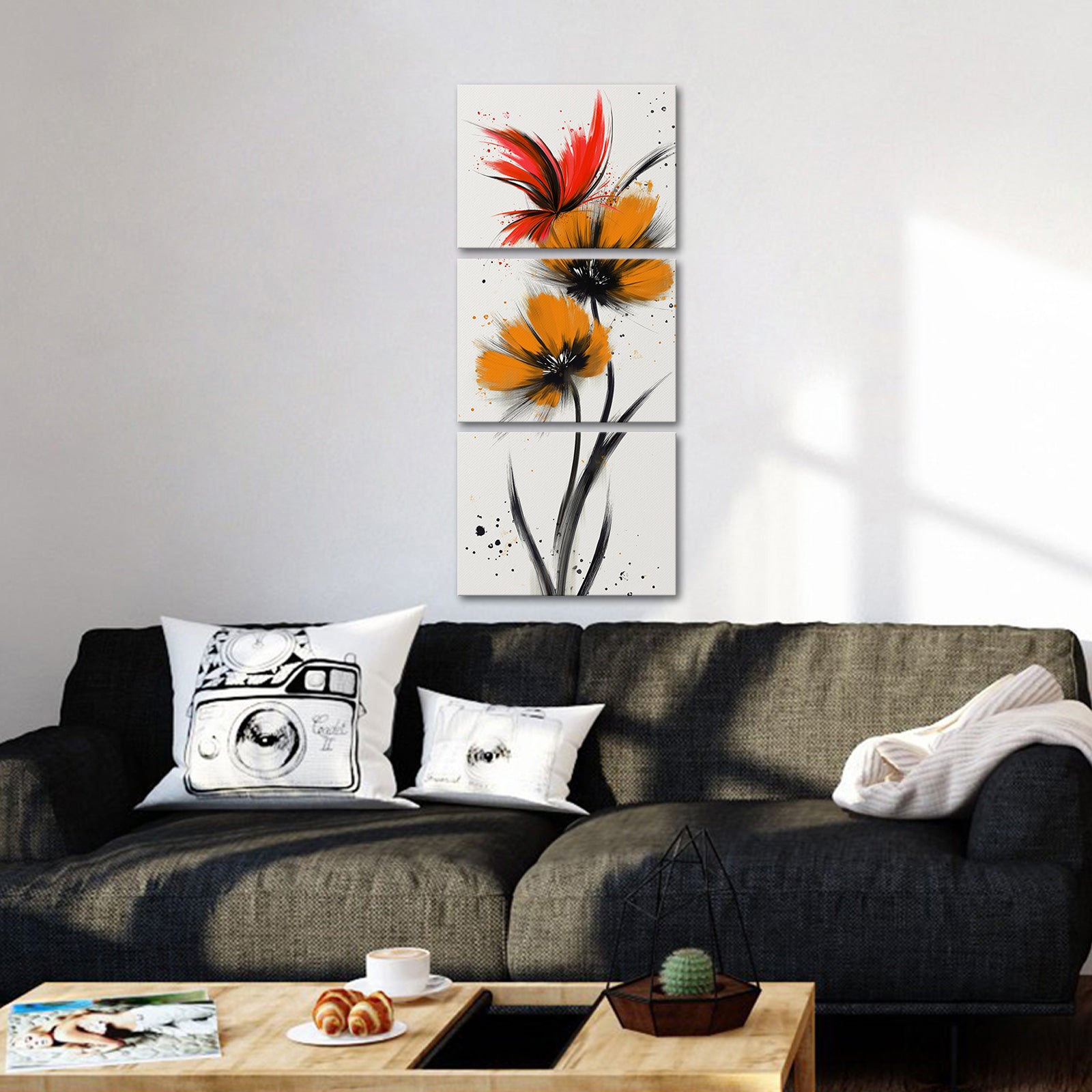 Abstract Bright Butterfly split canvas photo prints