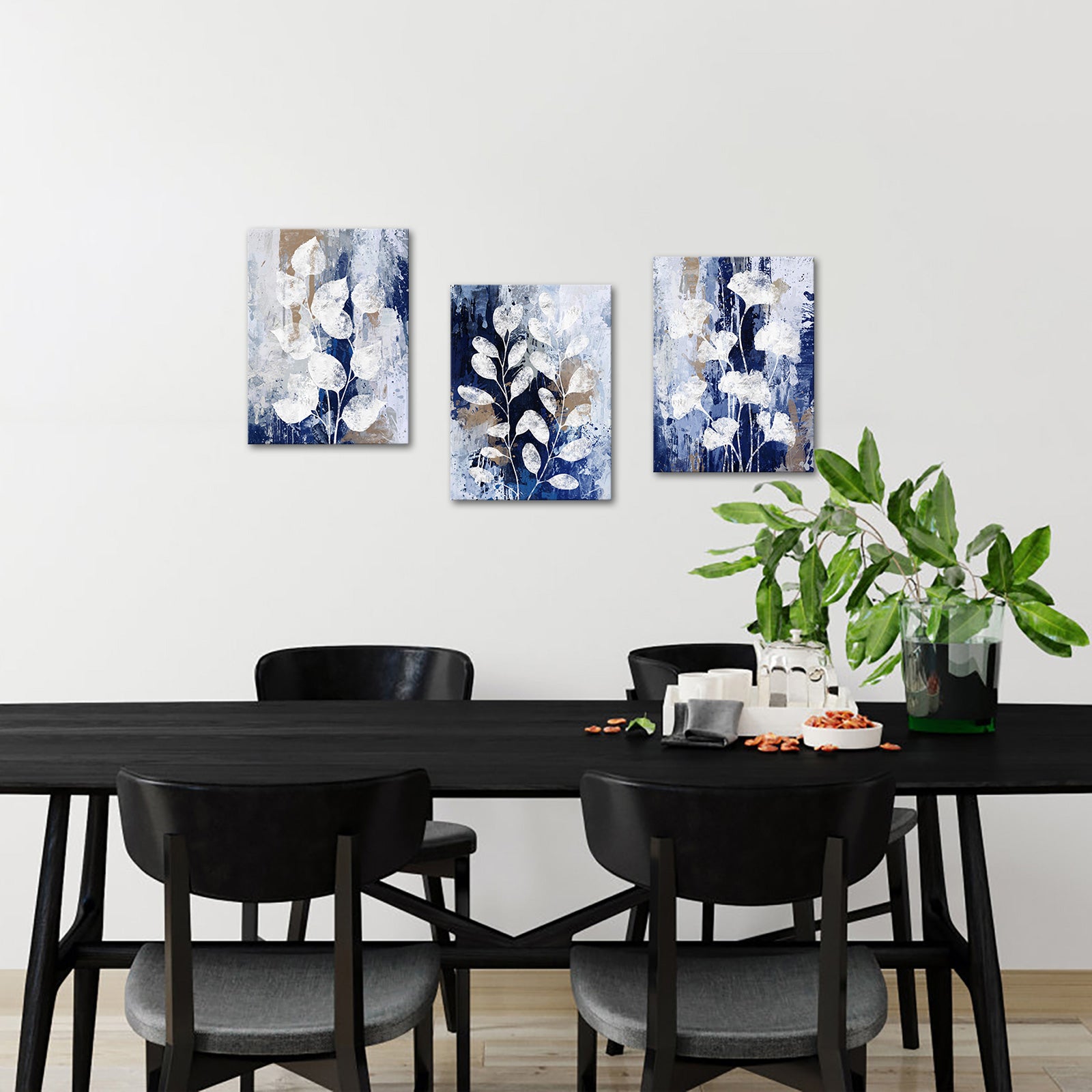 Leaves In A Cool Silvery-White Tone