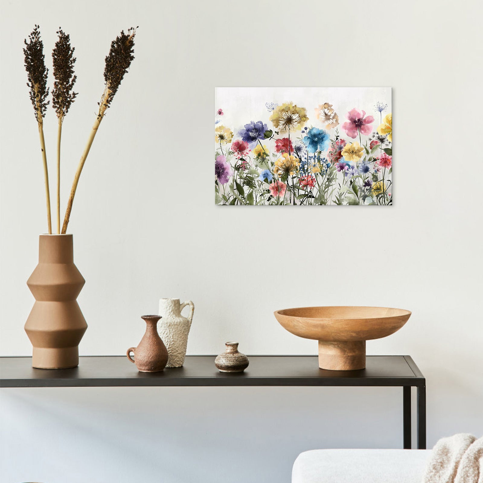 Watercolor Wildflower big canvas photo prints 16x24 inches