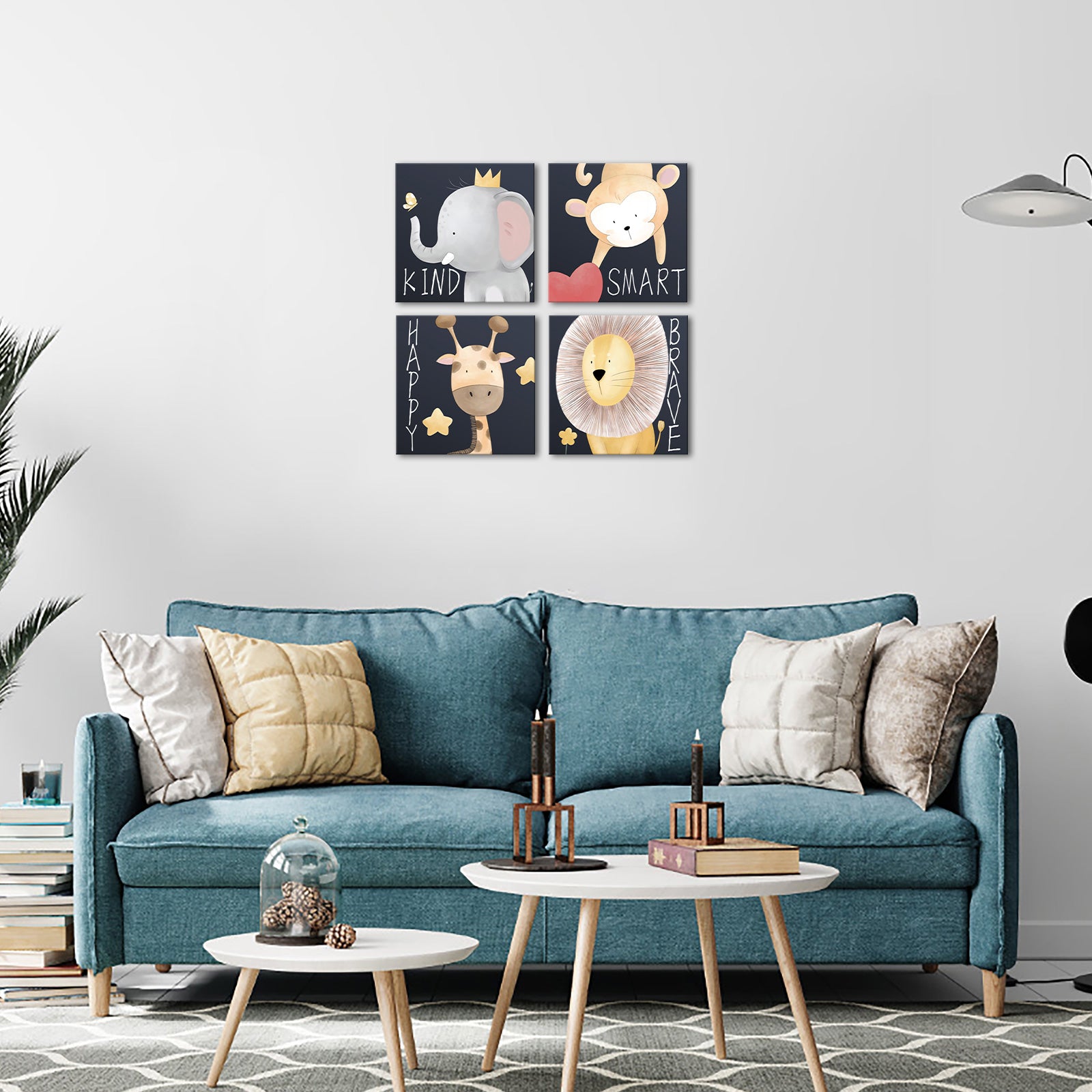 4-panel Quotes Animals Easy Canvas Print easy canvas prints