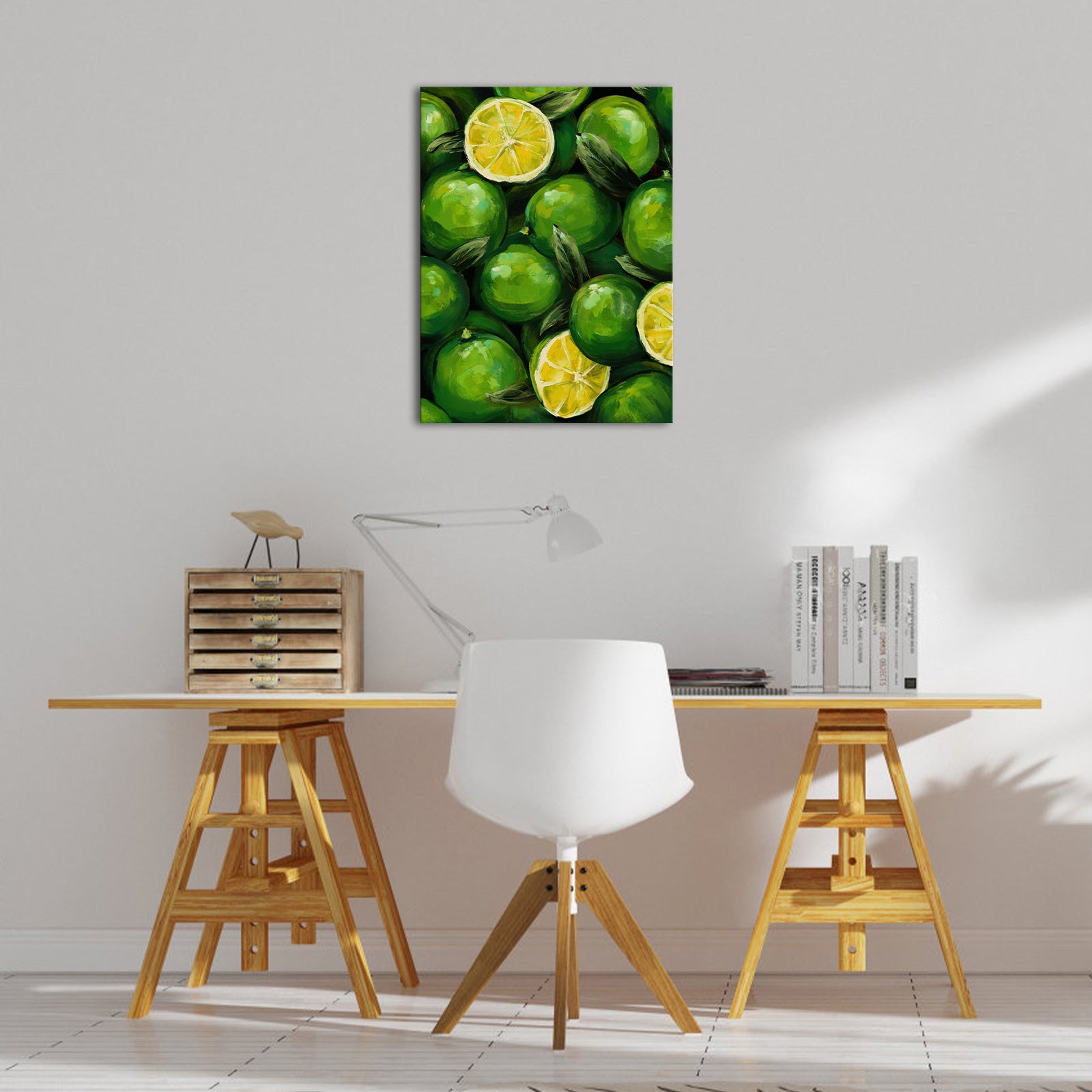 Green Lime minimalist kitchen canvas prints ready to hang
