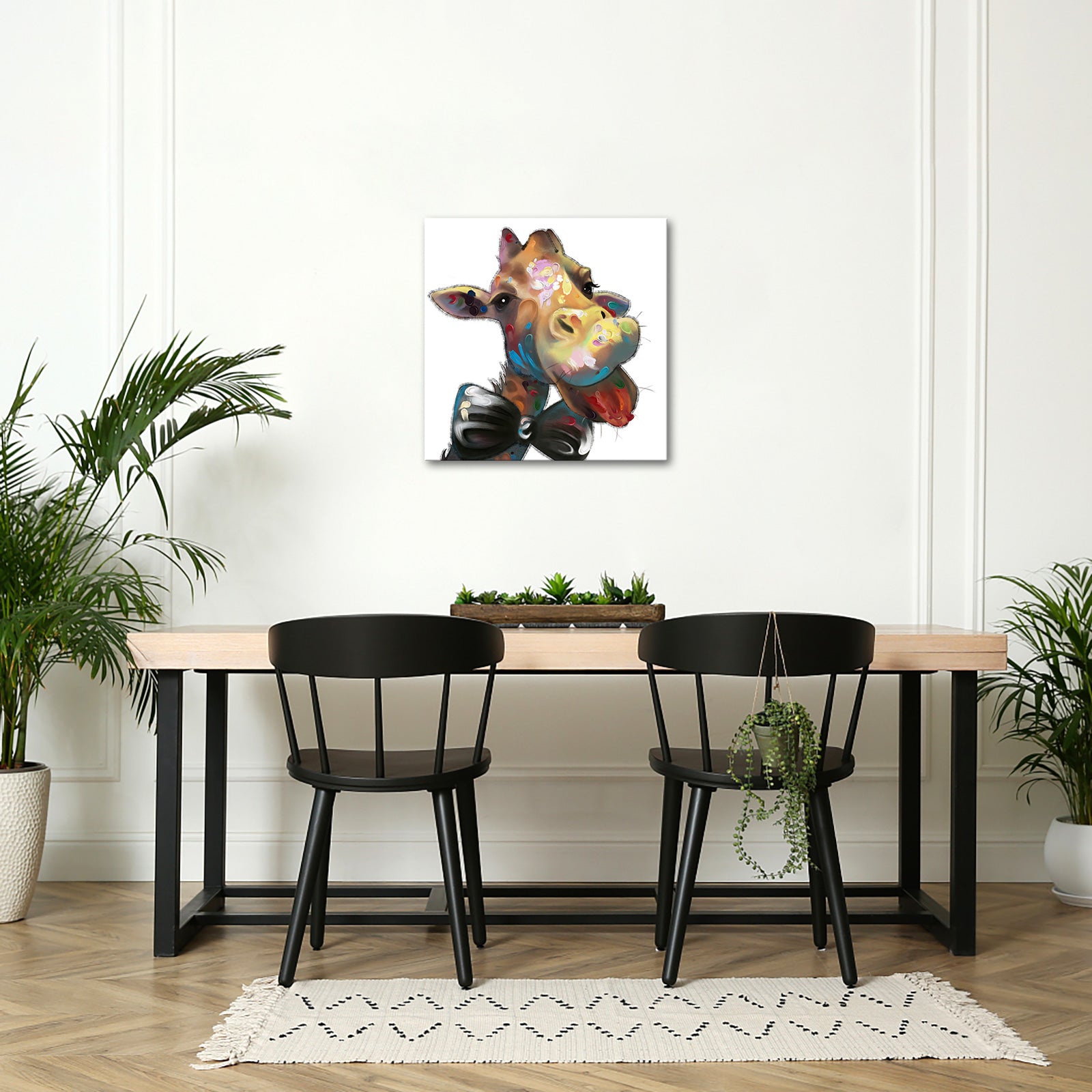 8x8 Gentleman Colorful Giraffe canvas prints sale
