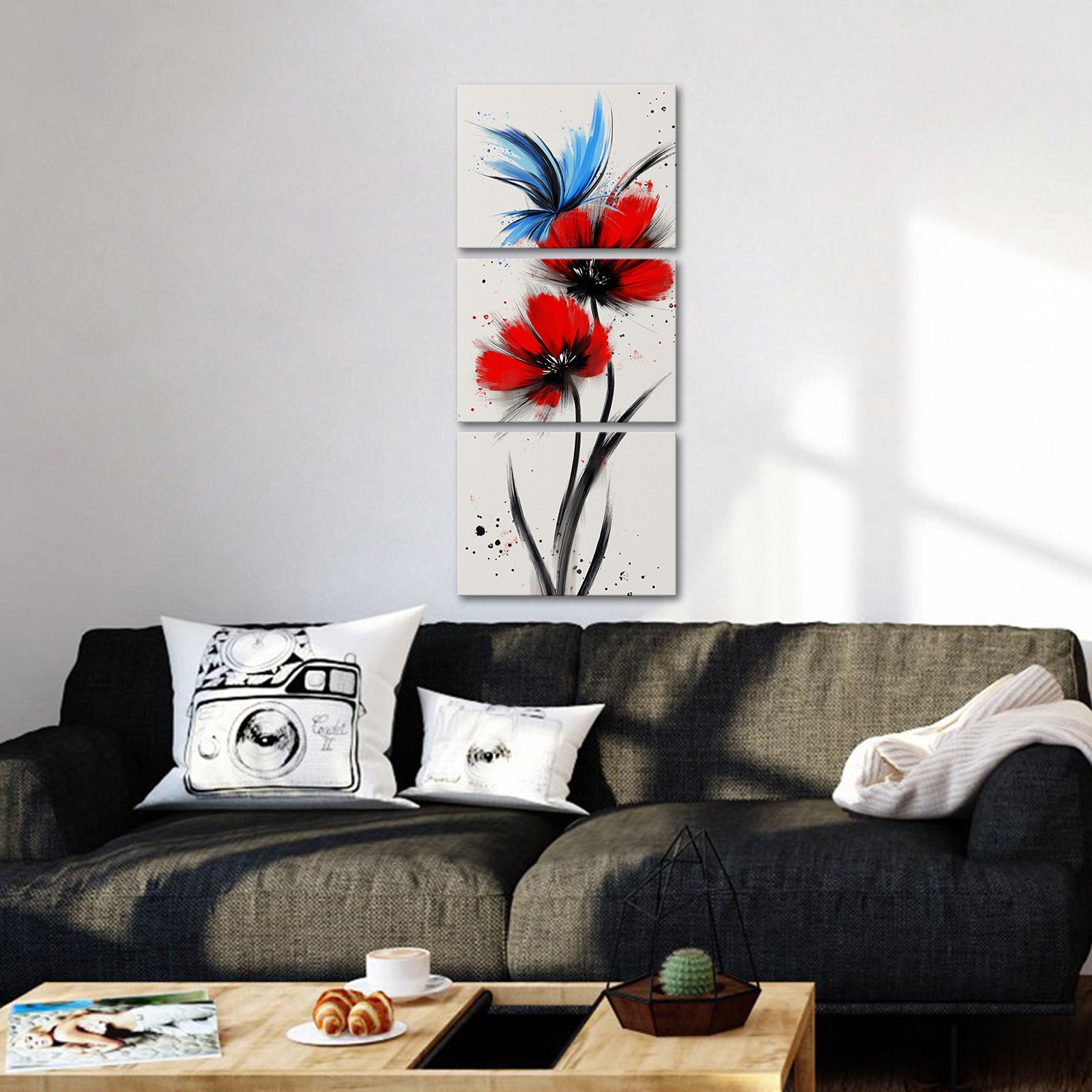 Abstract Bright Butterfly split canvas photo prints