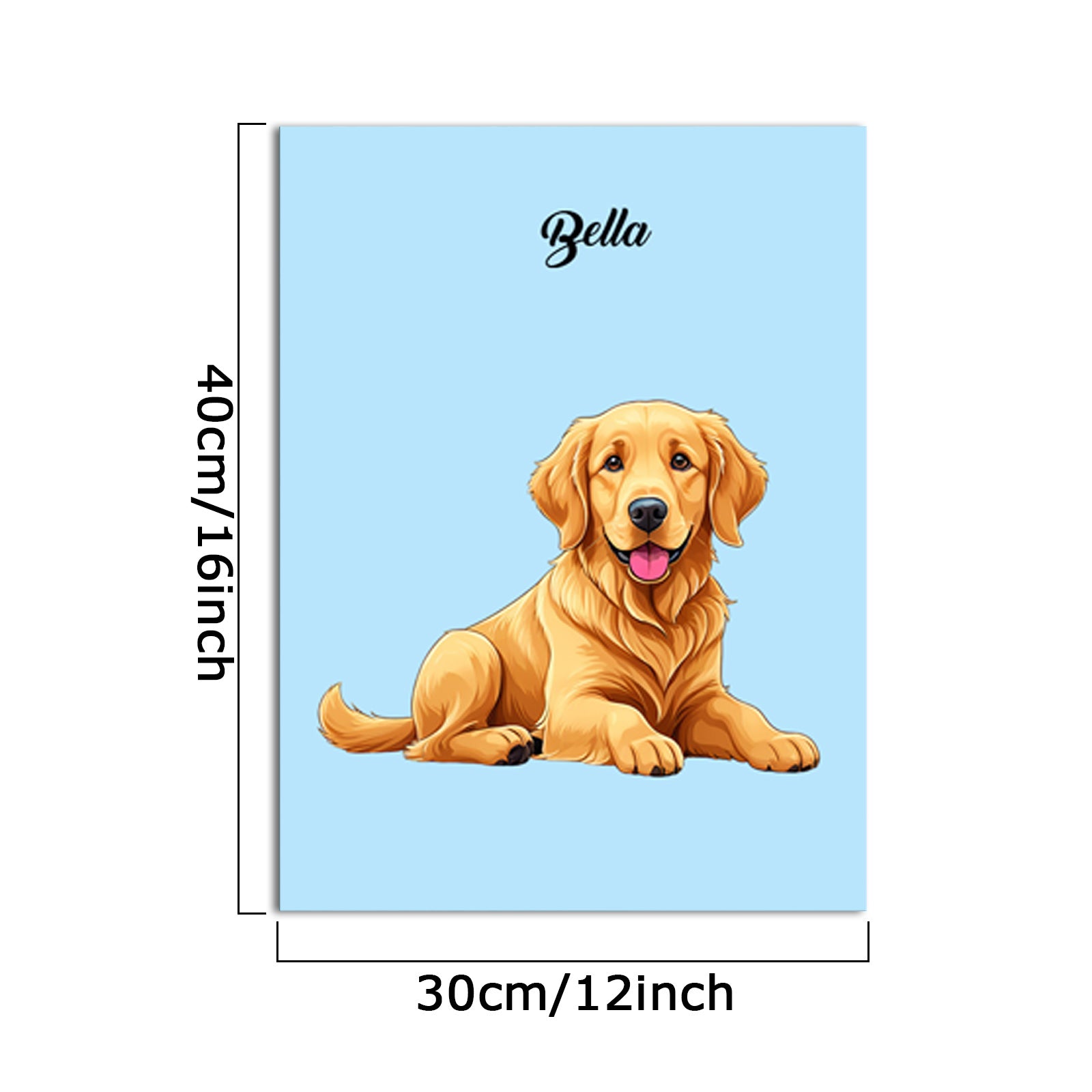 Personalized Pet Portrait Canvas Print Gift