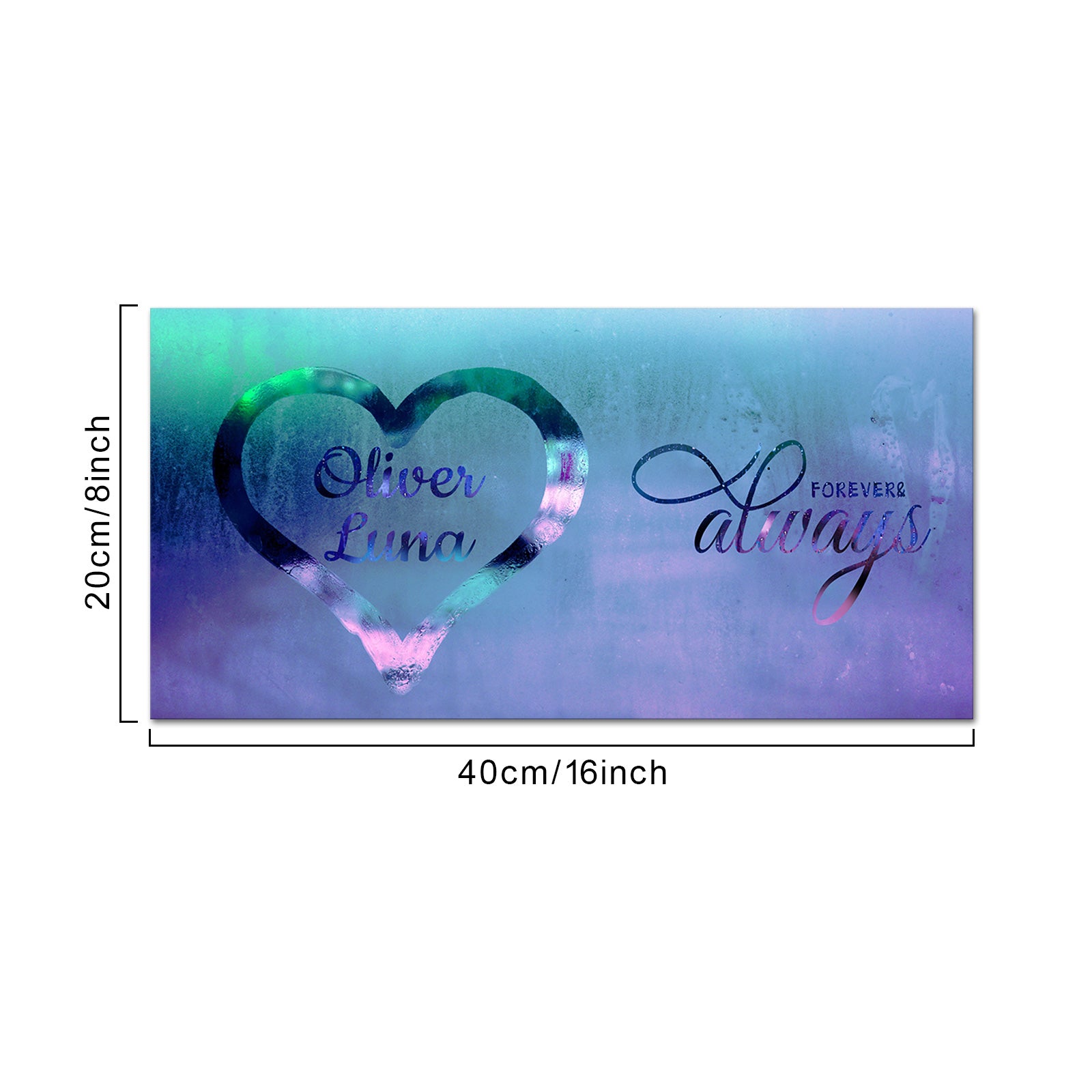 Personalized Couple Names Canvas Wall Art