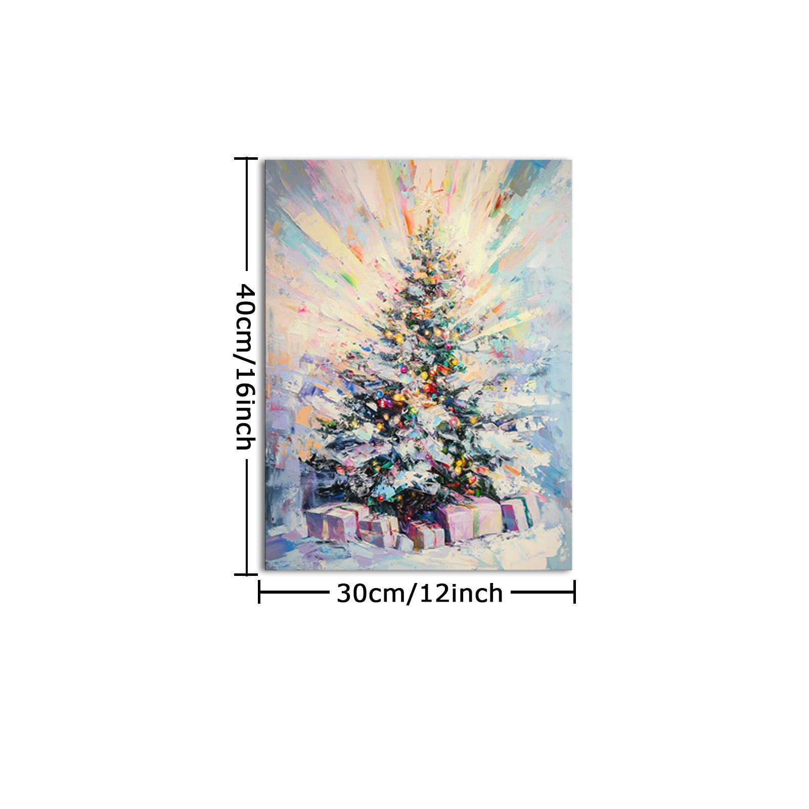 Christmas tree art canvas print wall decoration