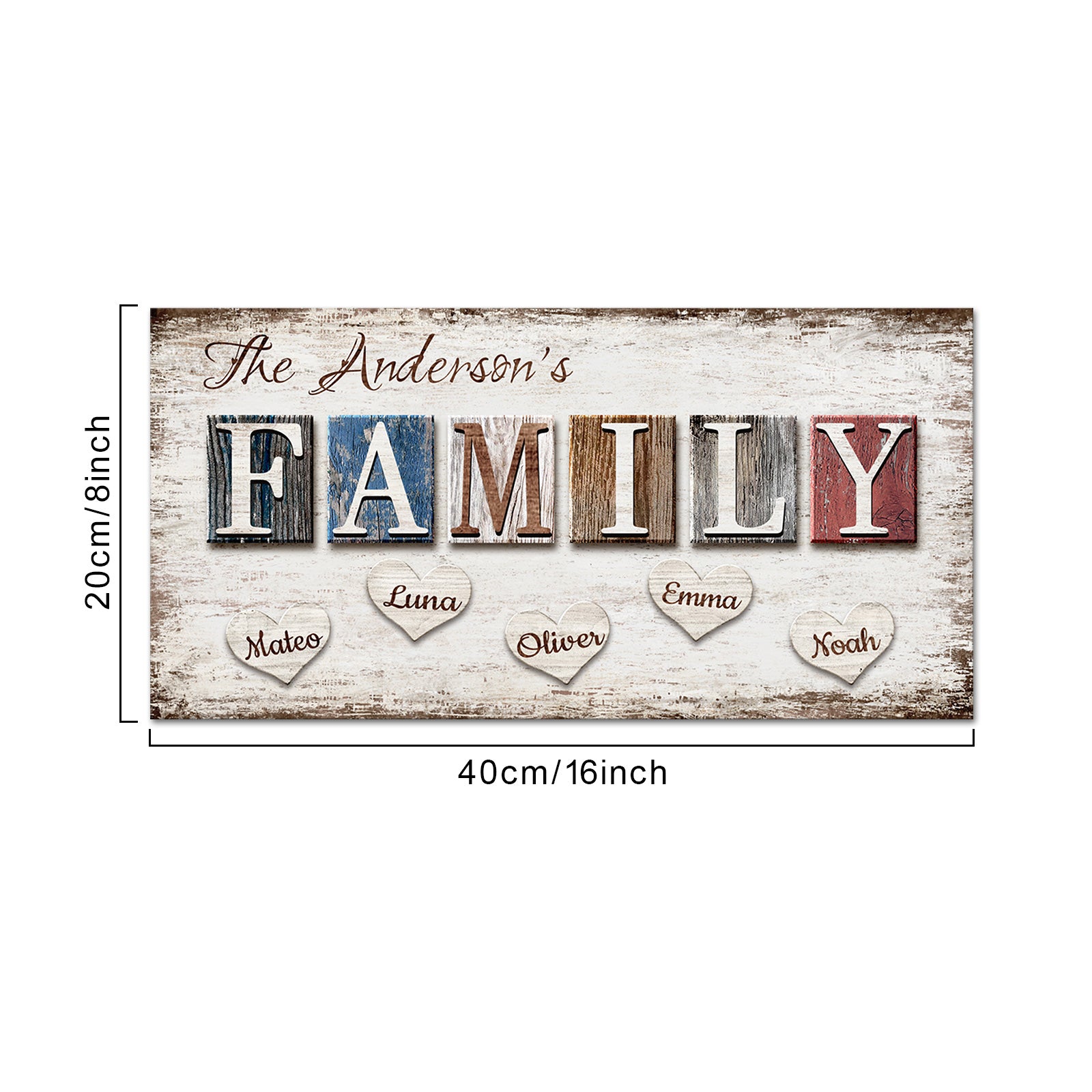 Personalized Family Names Canvas Wall Art For Home Wall