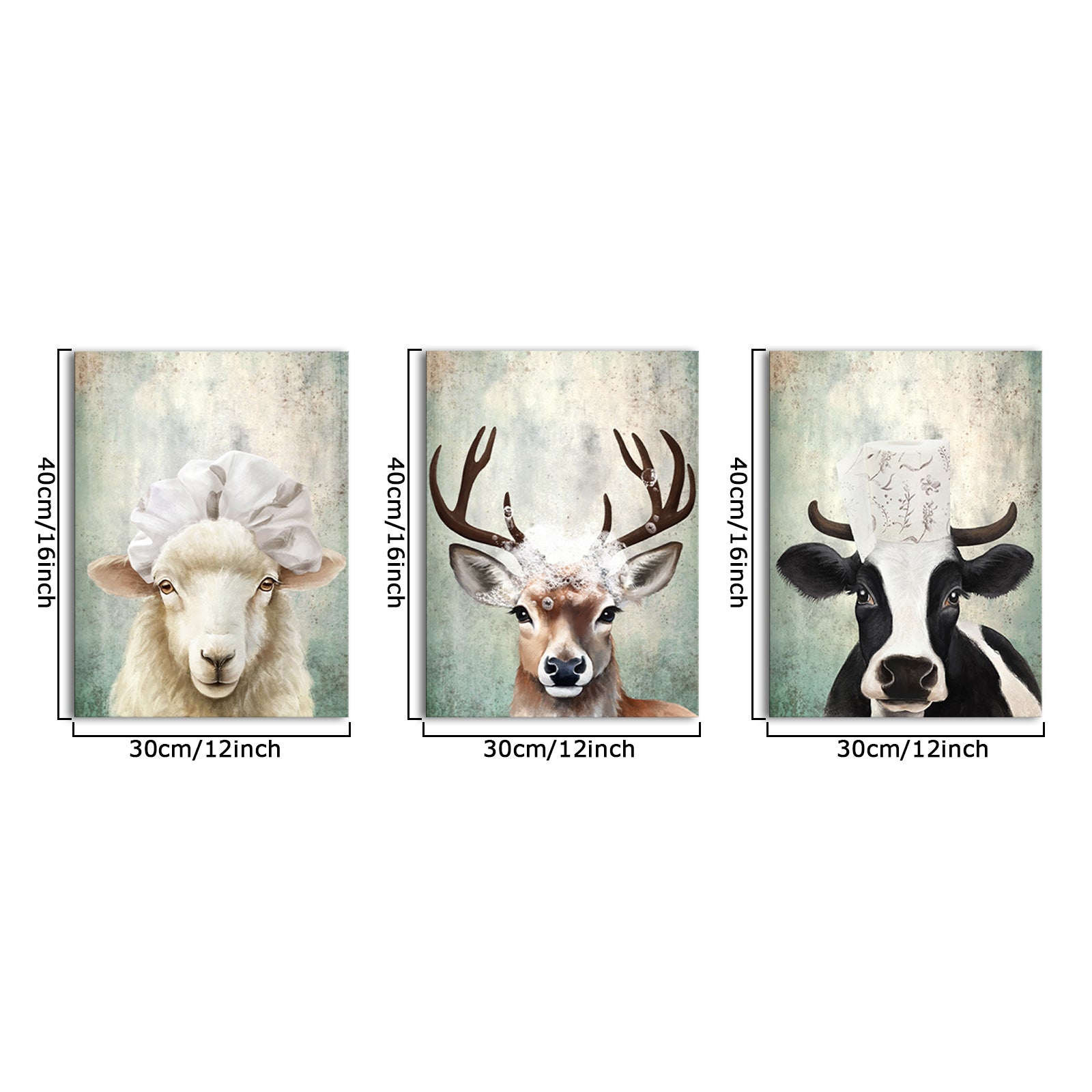 Sheep Deer Cow In Bathroom