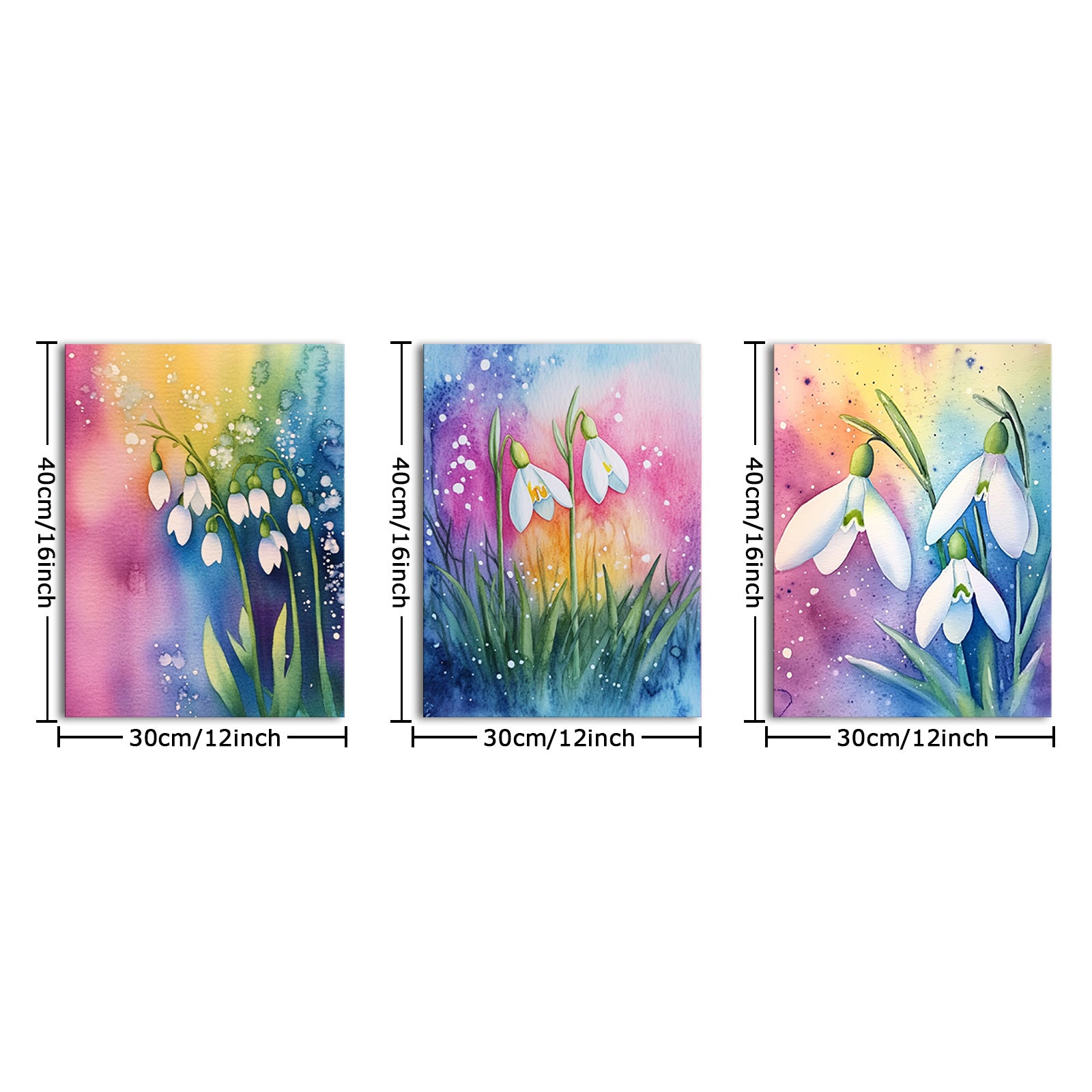 Snowdrops On Colorful Background