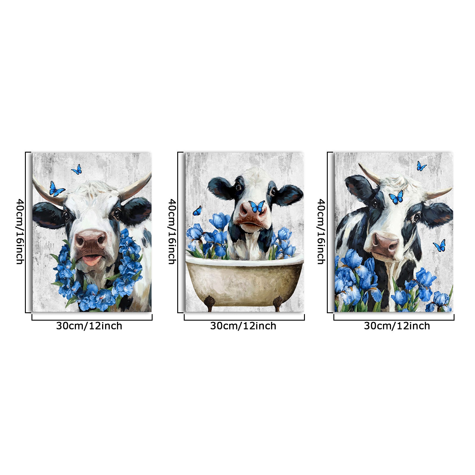 Whimsical Black And White Cow