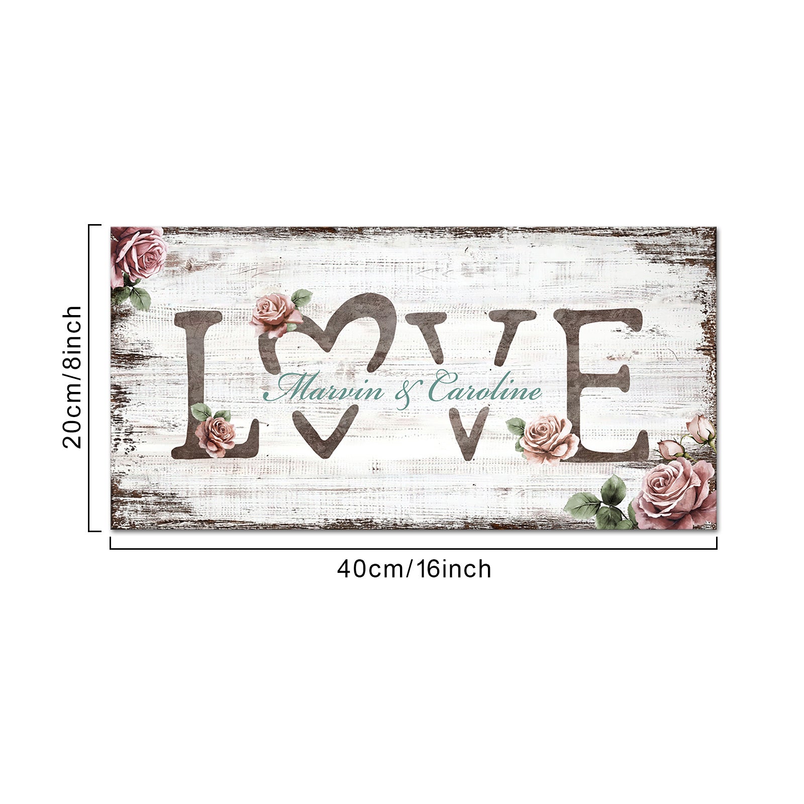 Custom Couple Name Canvas Art