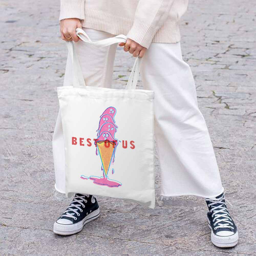 Custom Photo Print Canvas Tote Bag