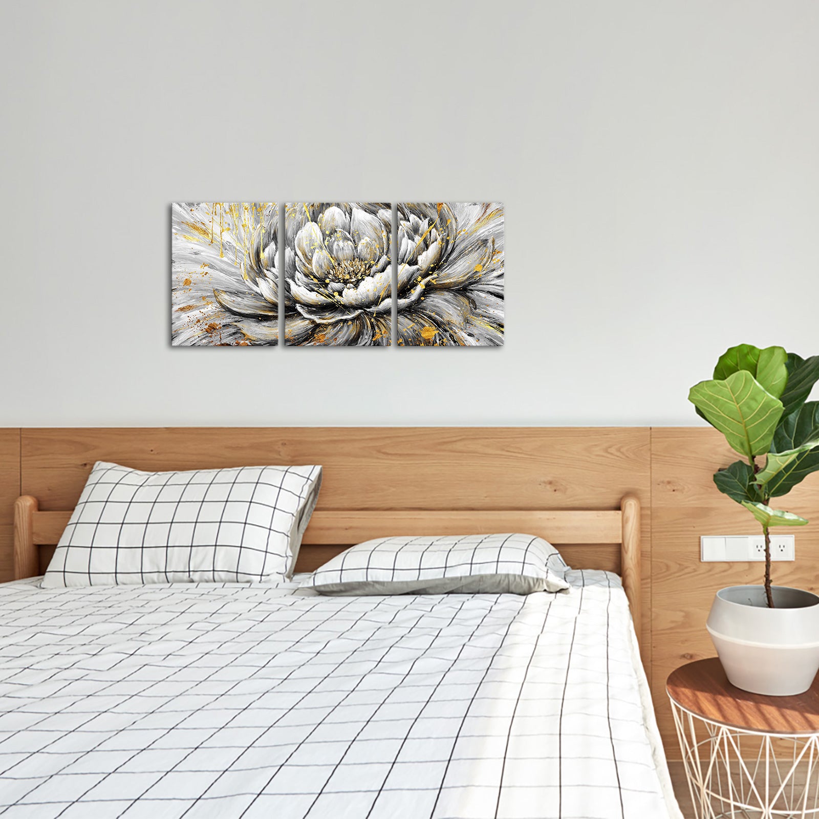 Triptych Peony Blooms canvas prints online