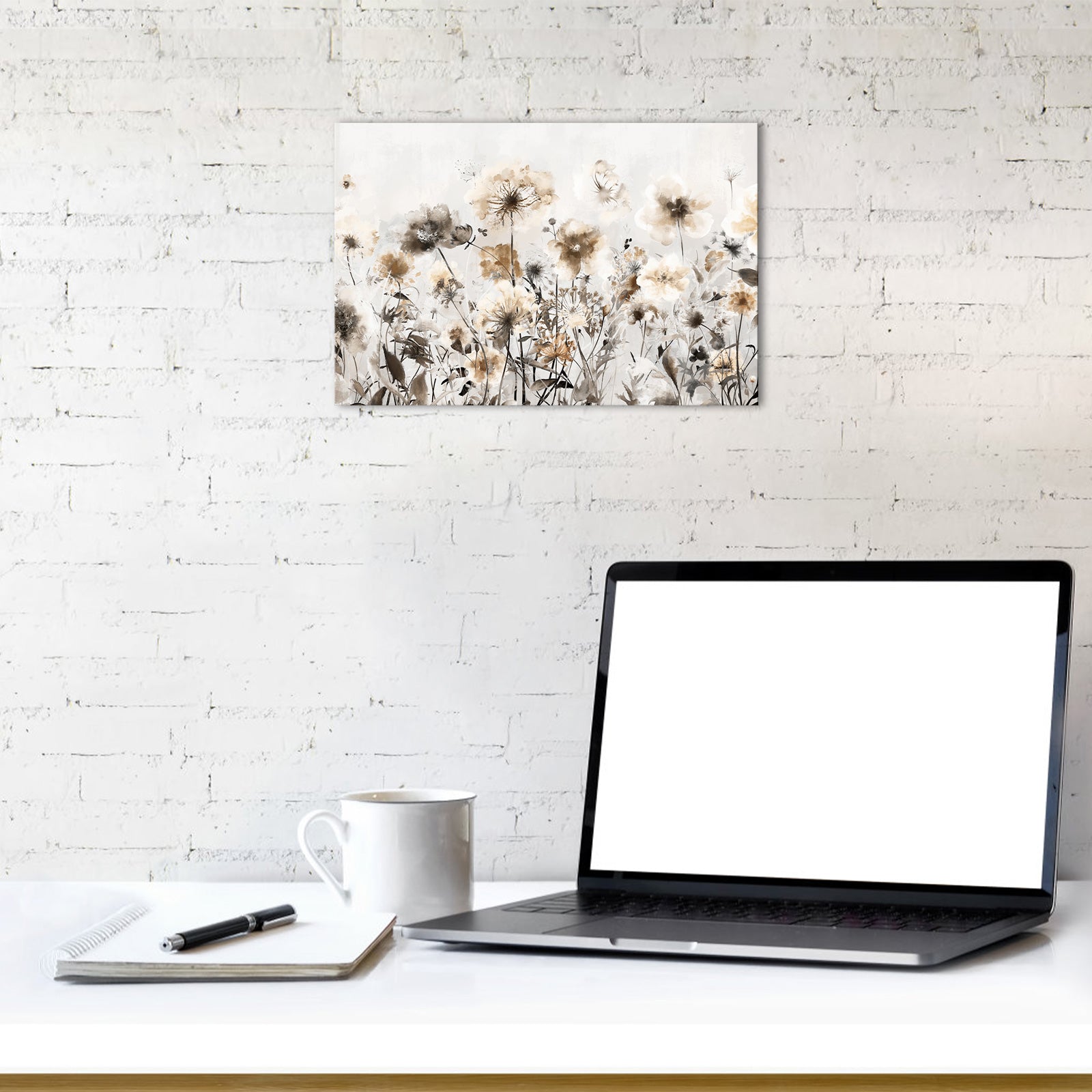 Watercolor Wildflower big canvas photo prints 24x36 inches