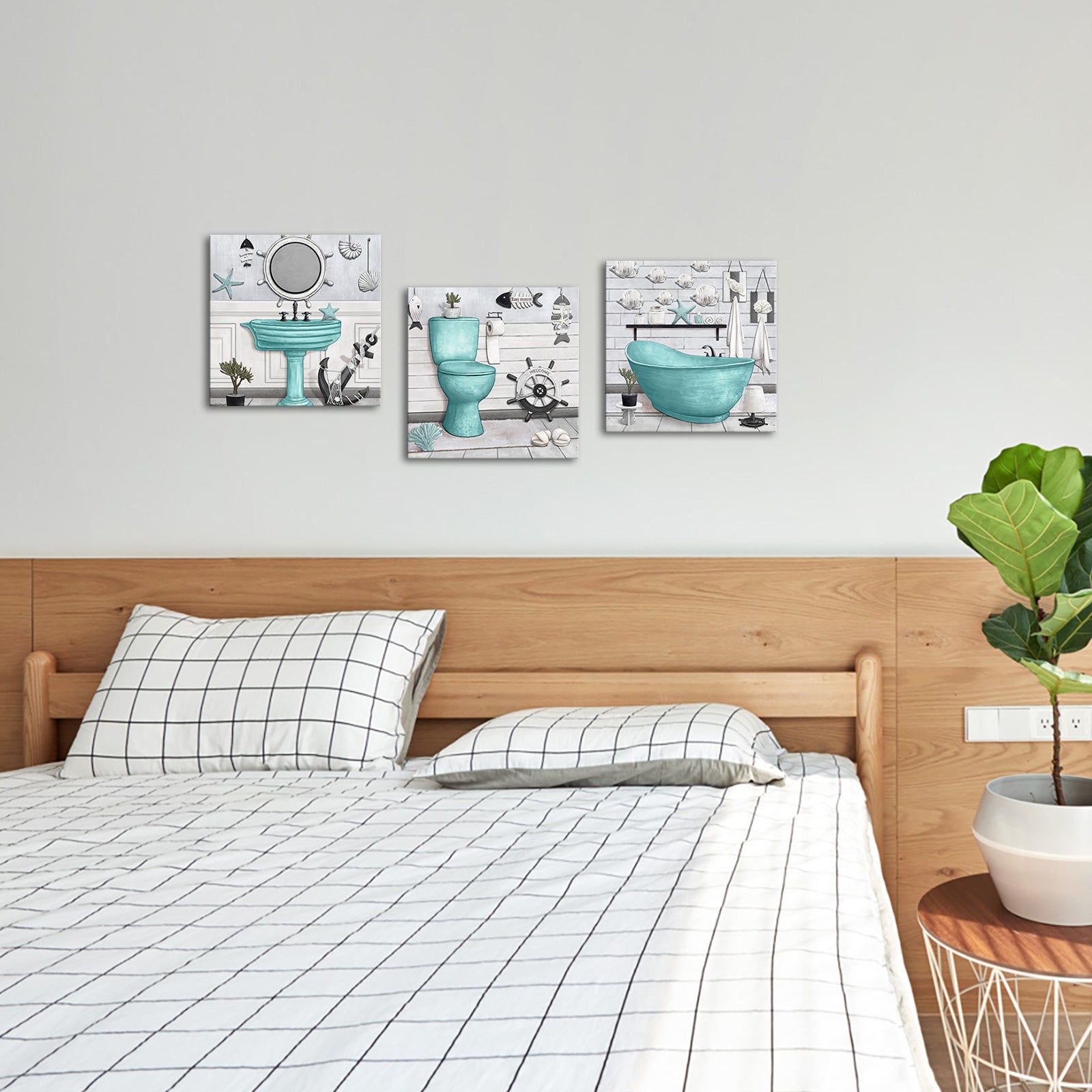 Coastal-Themed Bathroom