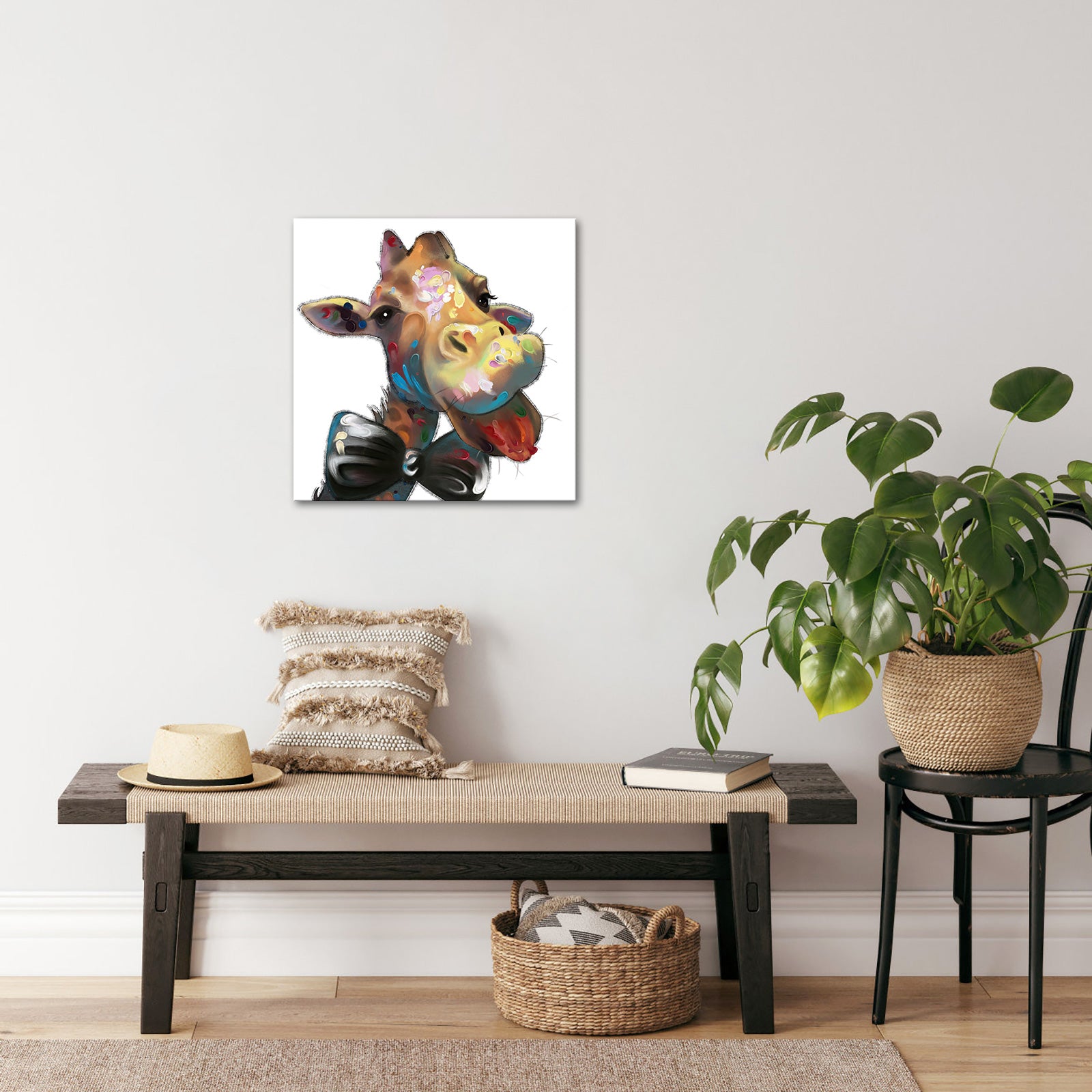 8x8 Gentleman Colorful Giraffe canvas prints sale