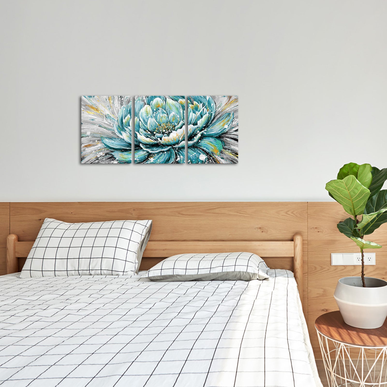 Triptych Peony Blooms canvas prints online