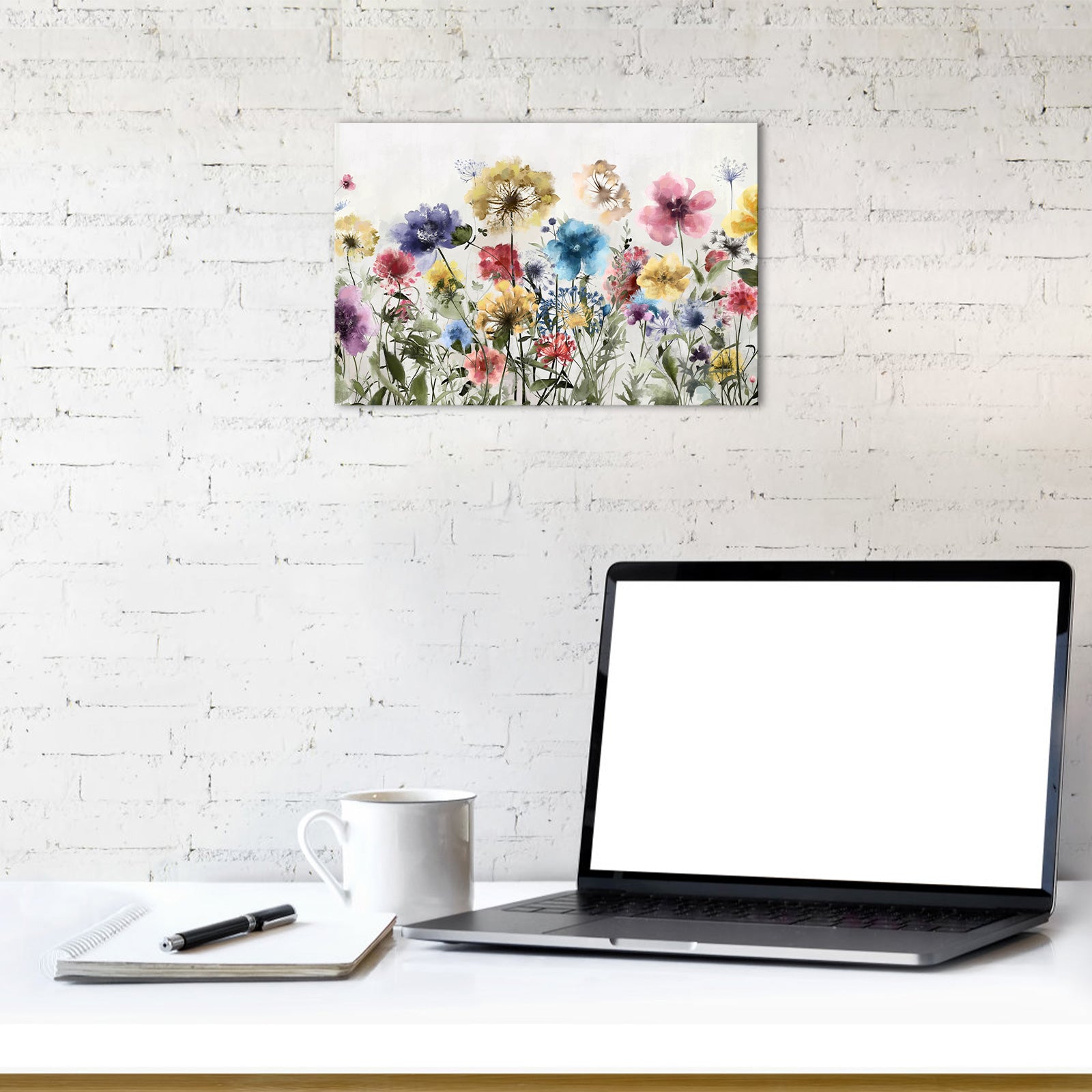 Watercolor Wildflower big canvas photo prints 16x24 inches
