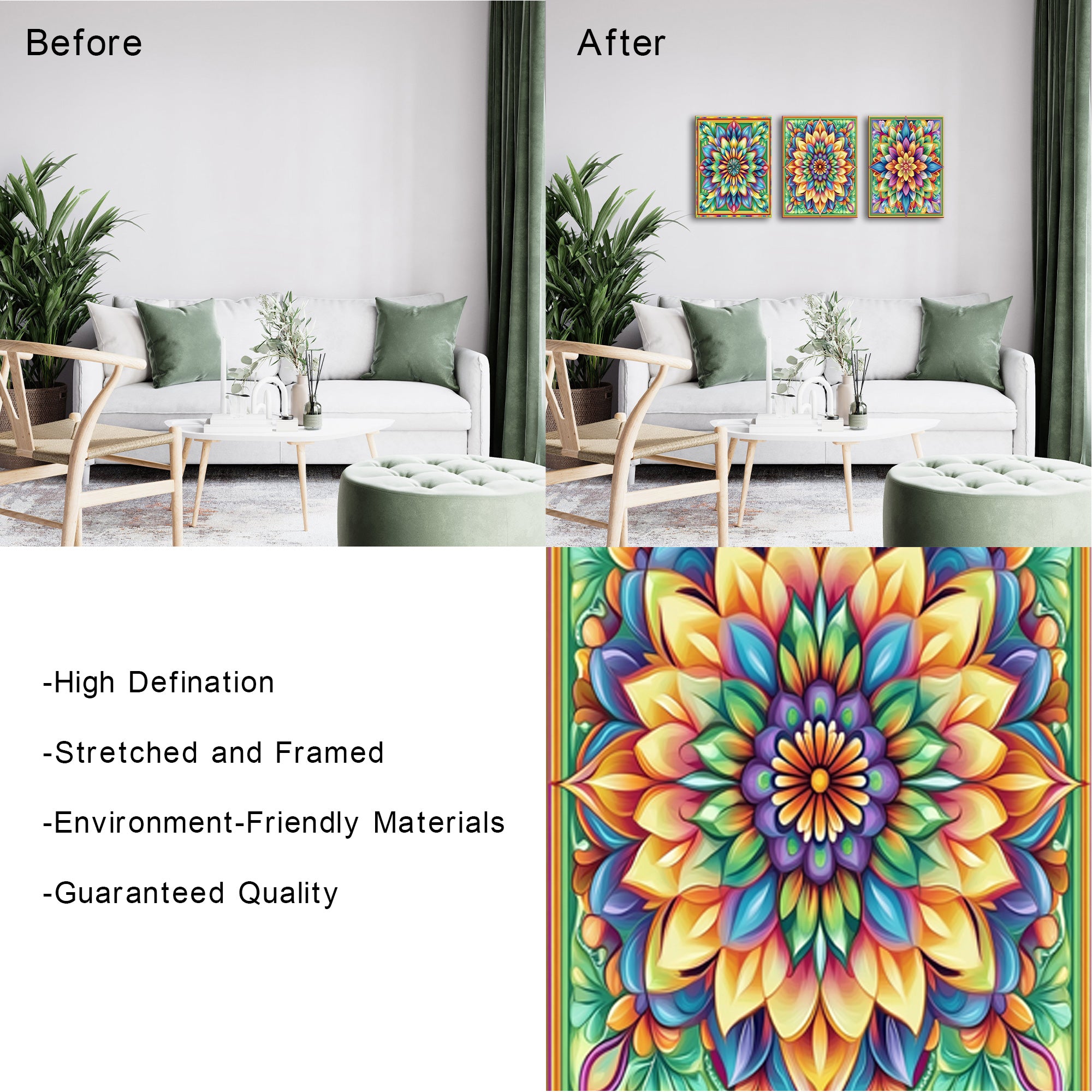 Kaleidoscope Colorful Floral Patterns