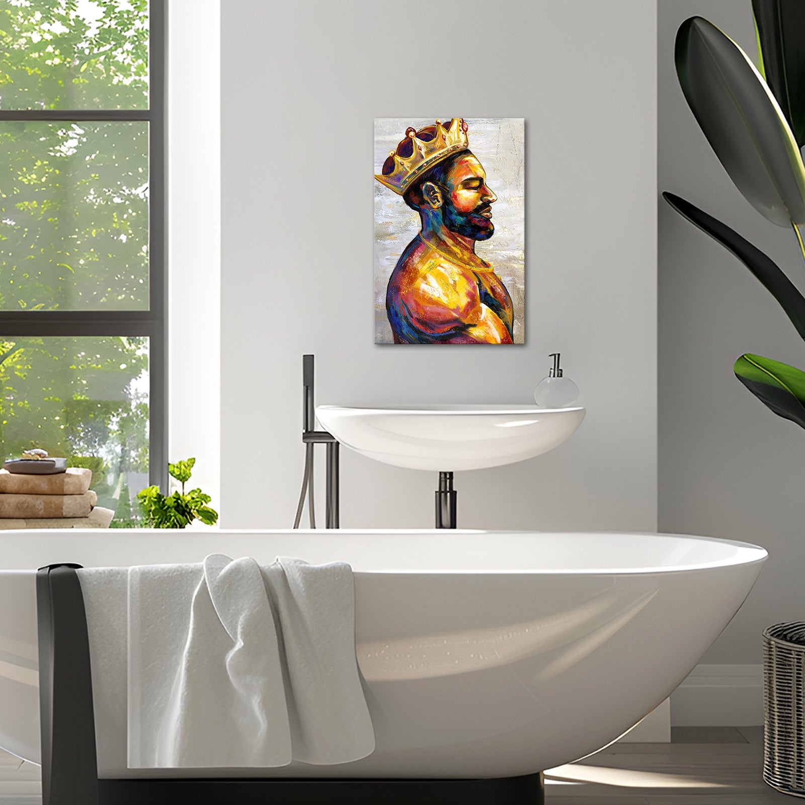King Portrait 8x12 inches personalized collage canvas