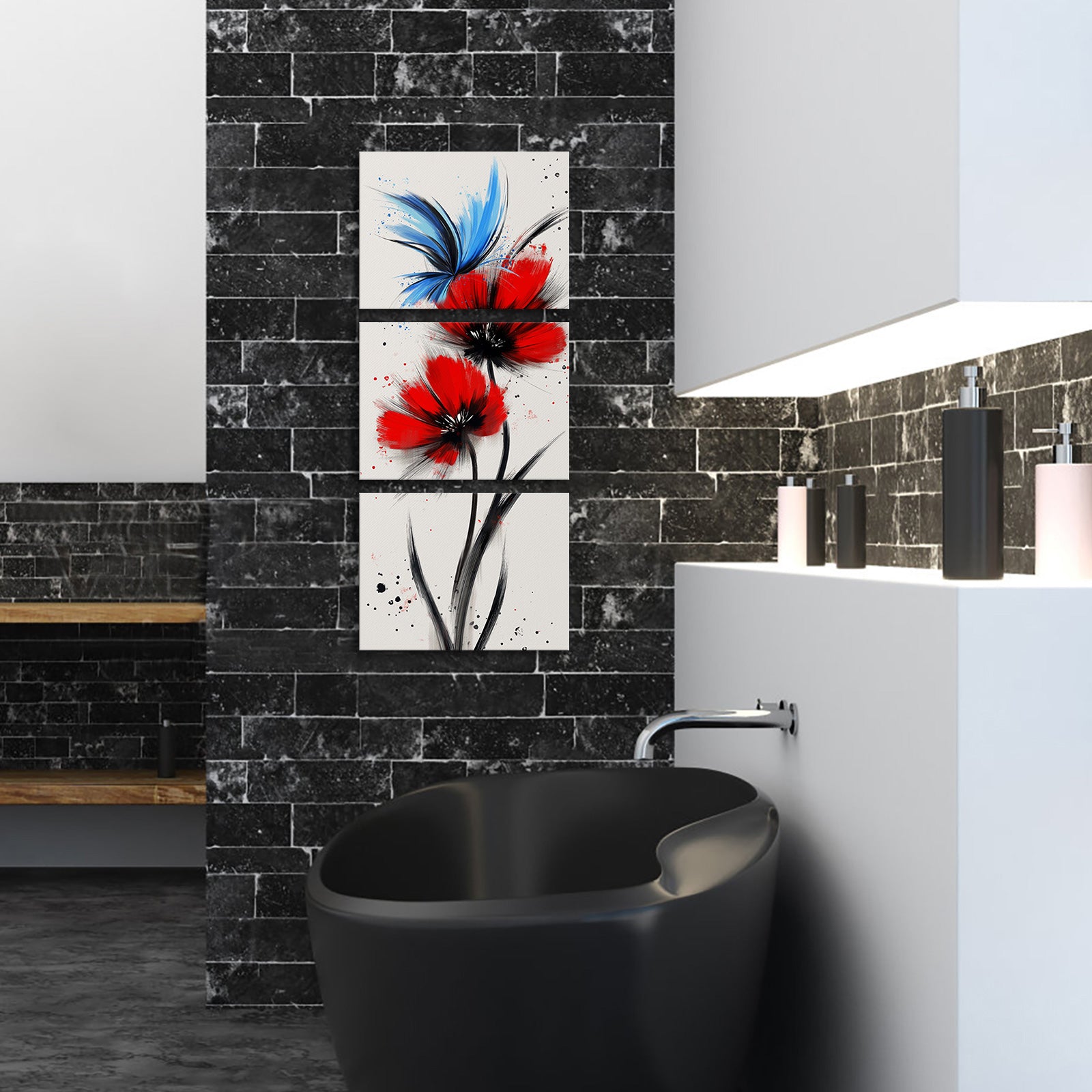 Abstract Bright Butterfly split canvas photo prints