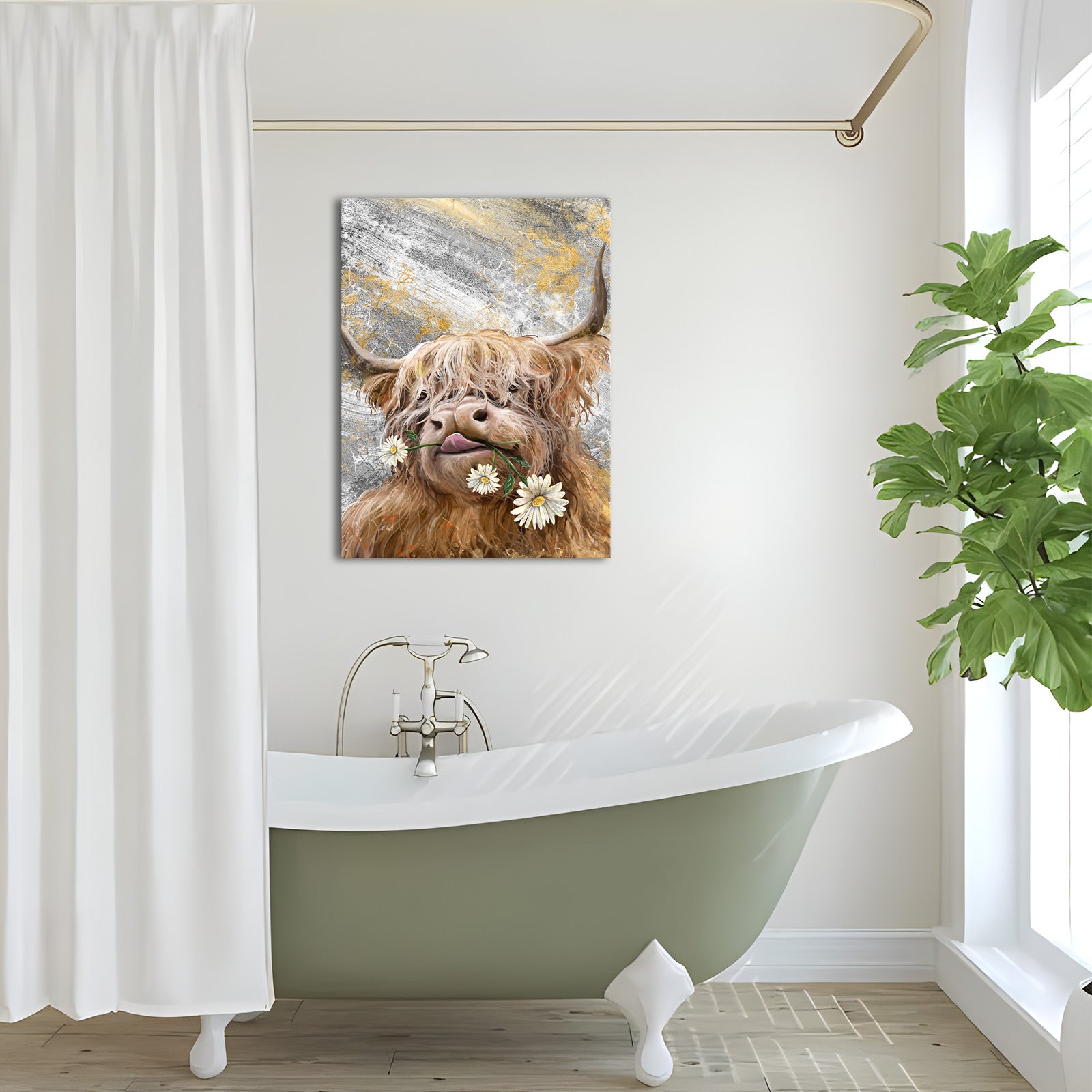Highland Cattle Home Decor discount canvas prints