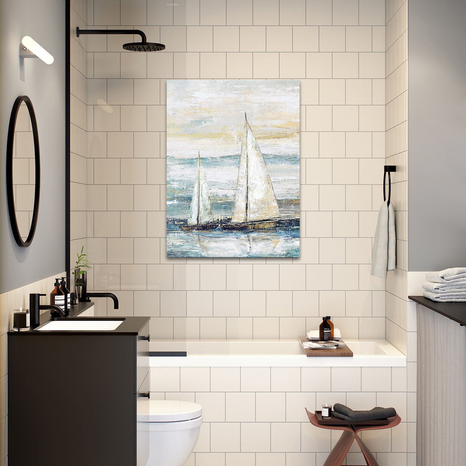 Sailboat Sailing On The Sea canvas photo prints