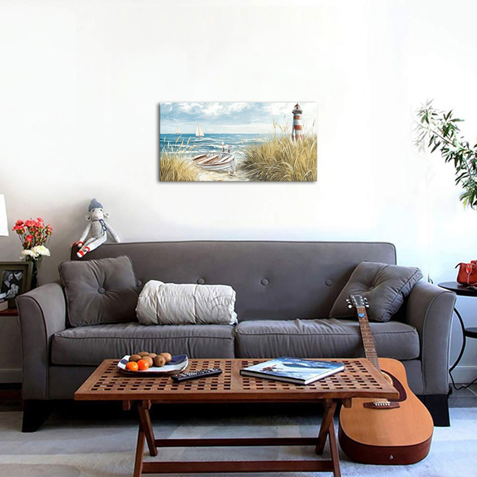 beach landscape personalized picture to canvas wall art