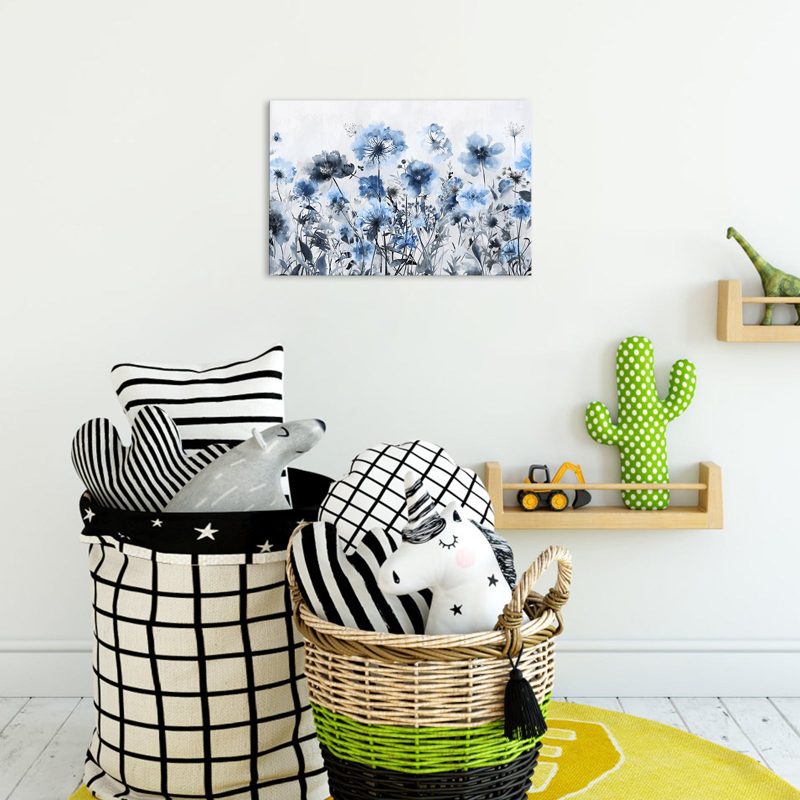 Watercolor Wildflower big canvas photo prints 12x18 inches