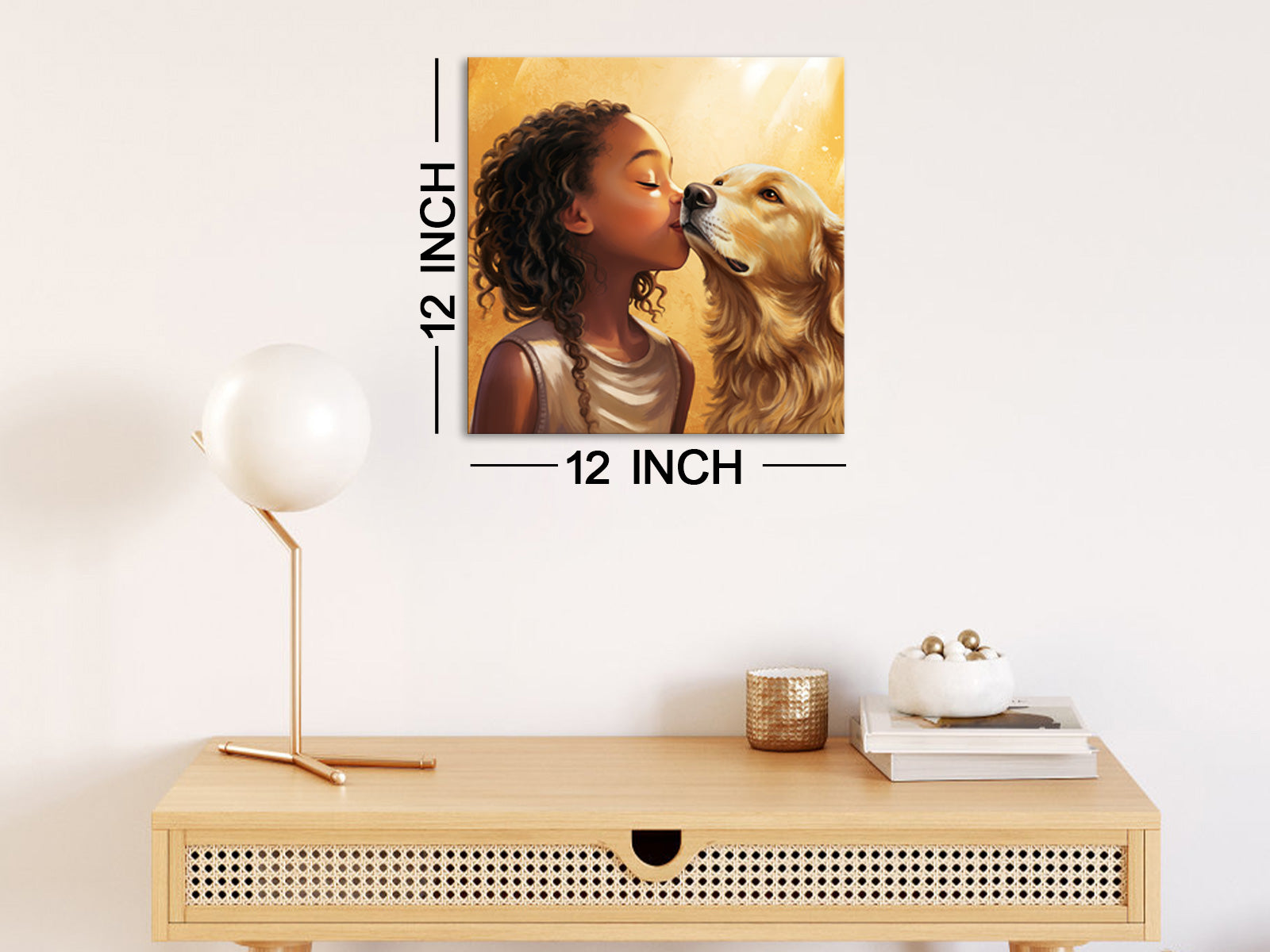Young Girl And Loyal Dog