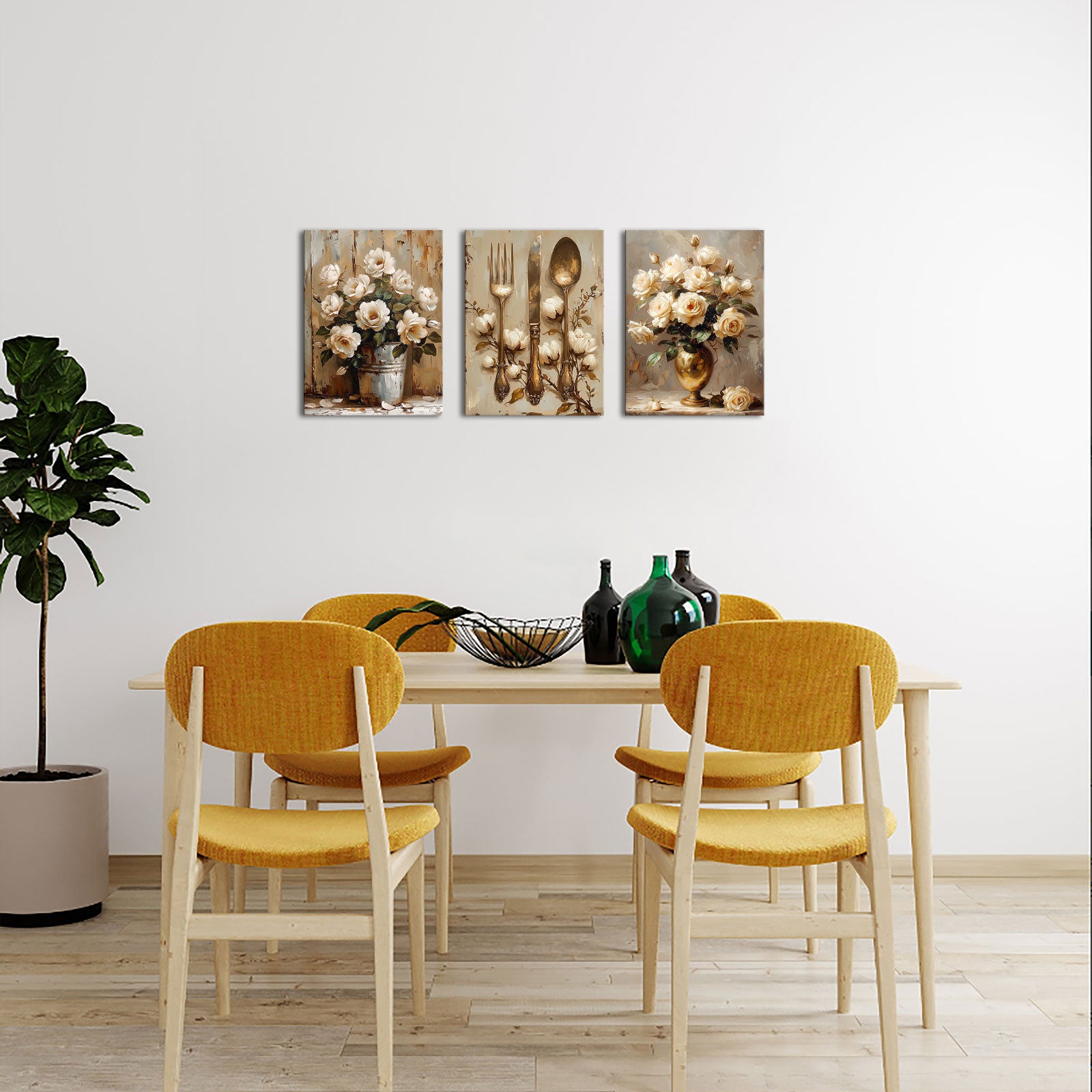 Retro Roses Antique Gold Cutlery