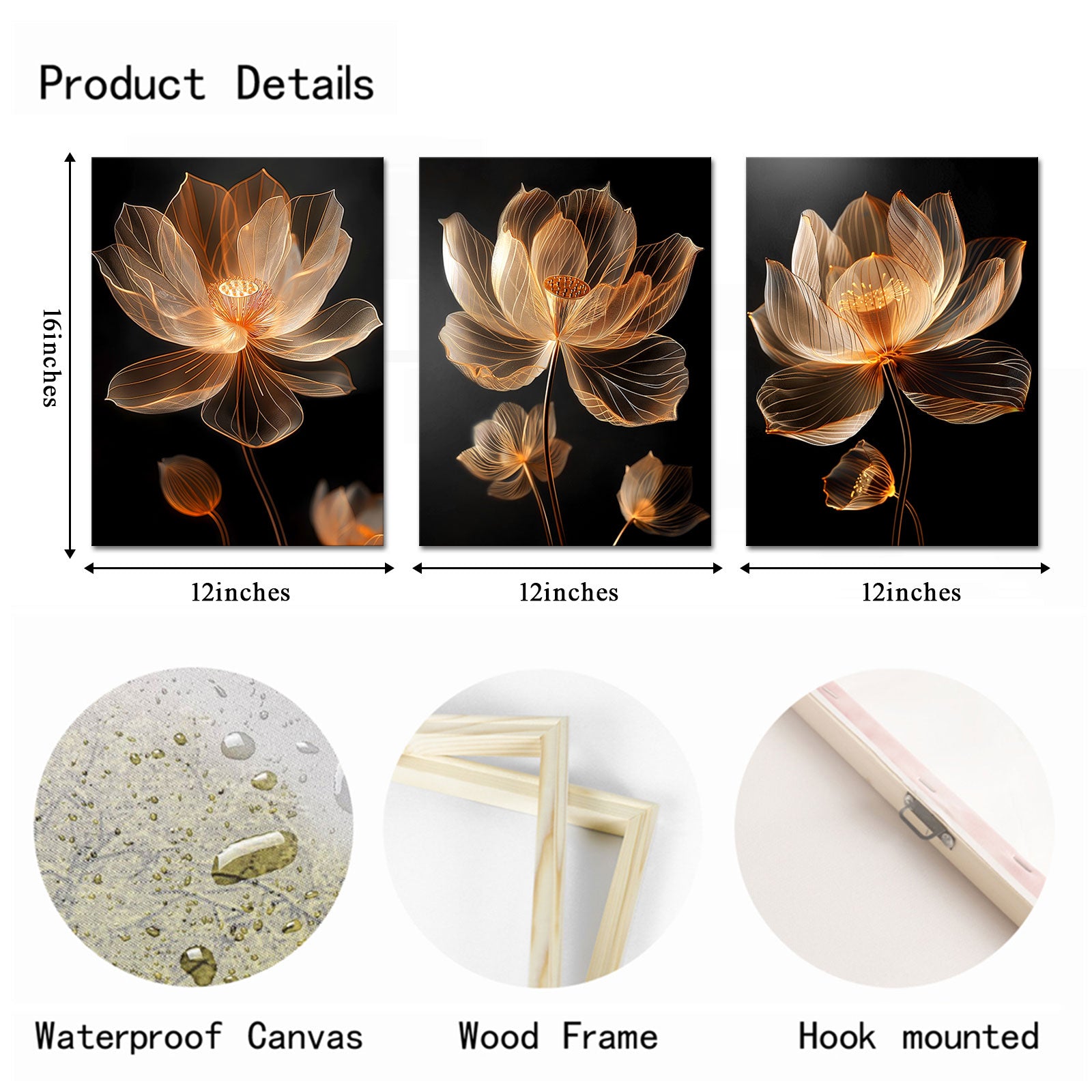 Delicate Golden Lotus Blossoms