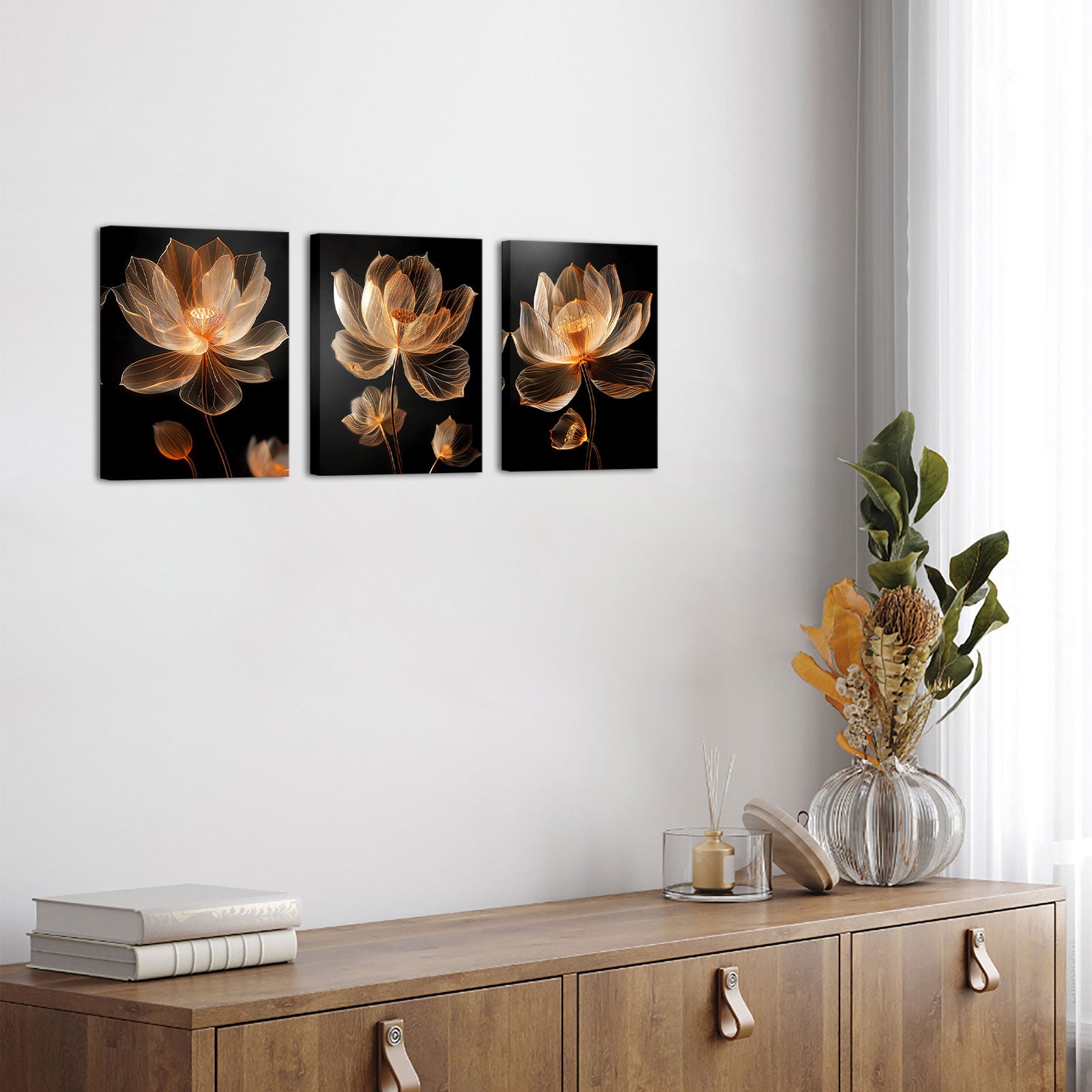 Delicate Golden Lotus Blossoms