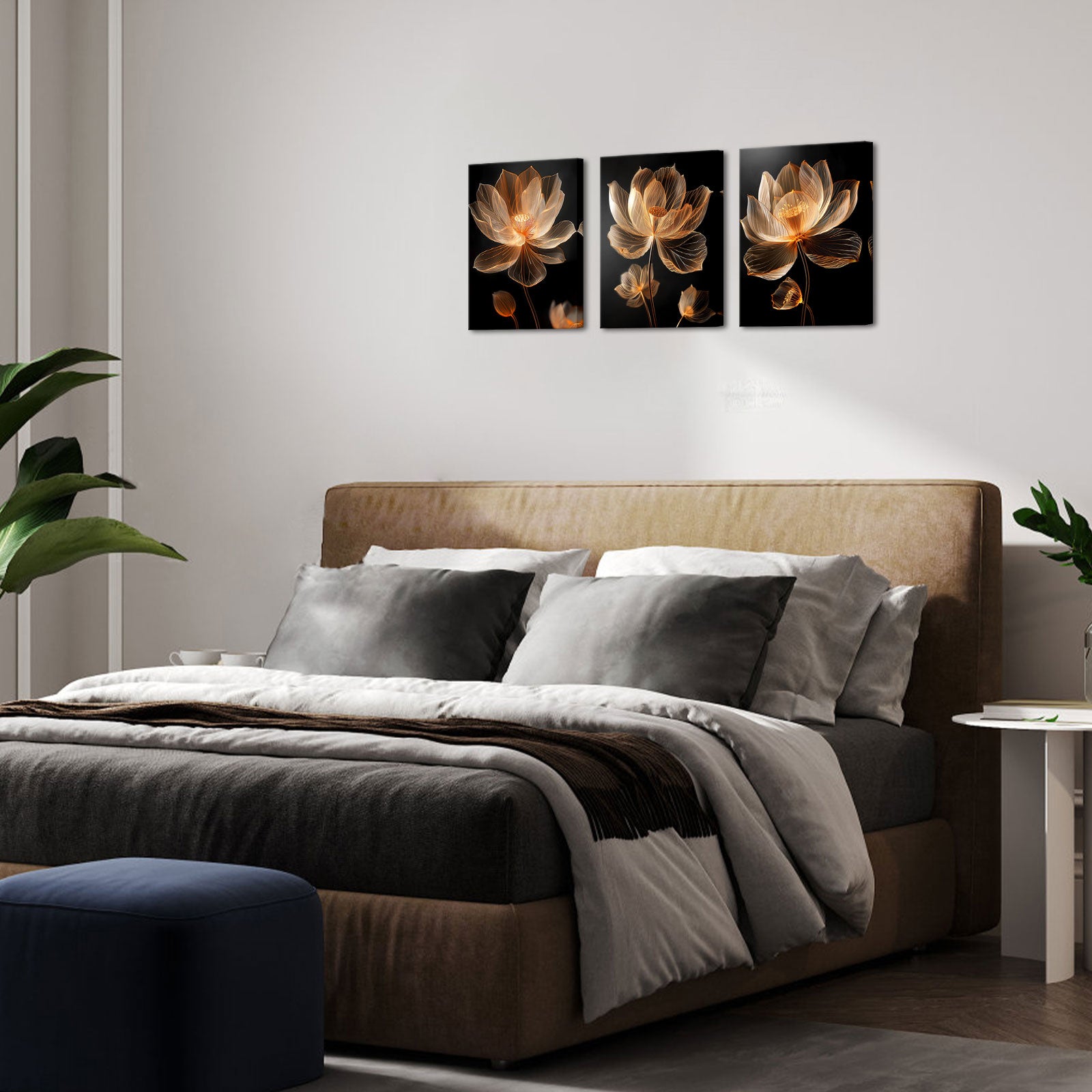 Delicate Golden Lotus Blossoms