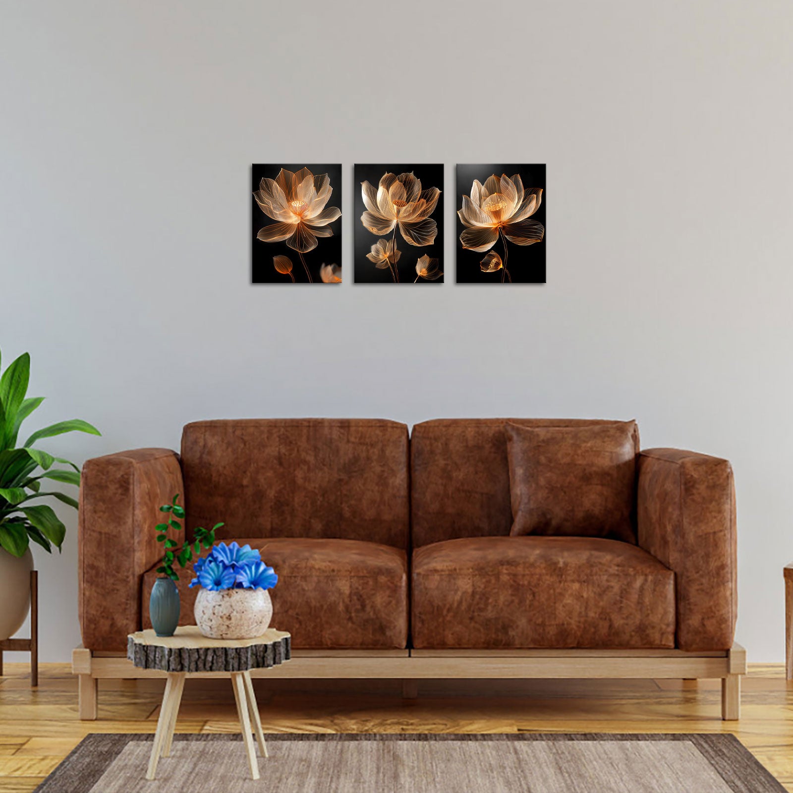 Delicate Golden Lotus Blossoms