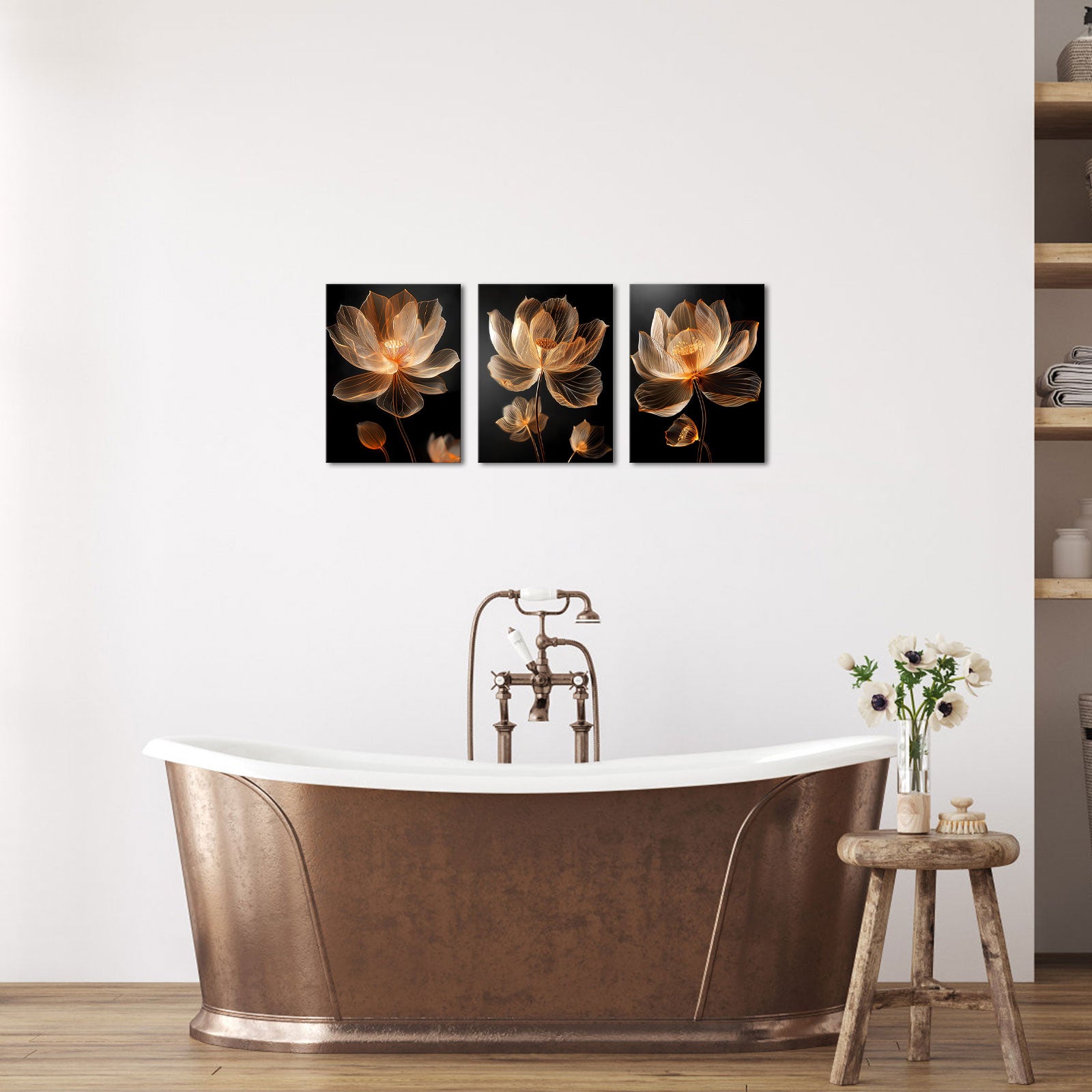 Delicate Golden Lotus Blossoms