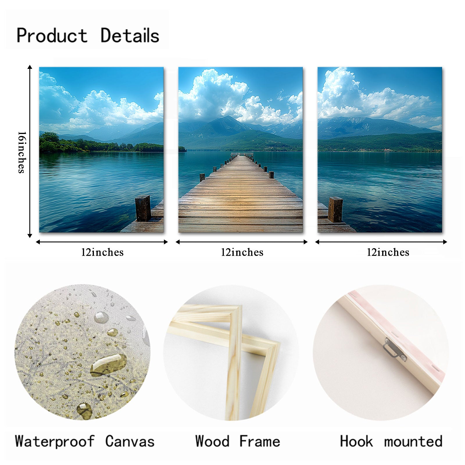 Wooden Pier Leading Into A Serene Lake