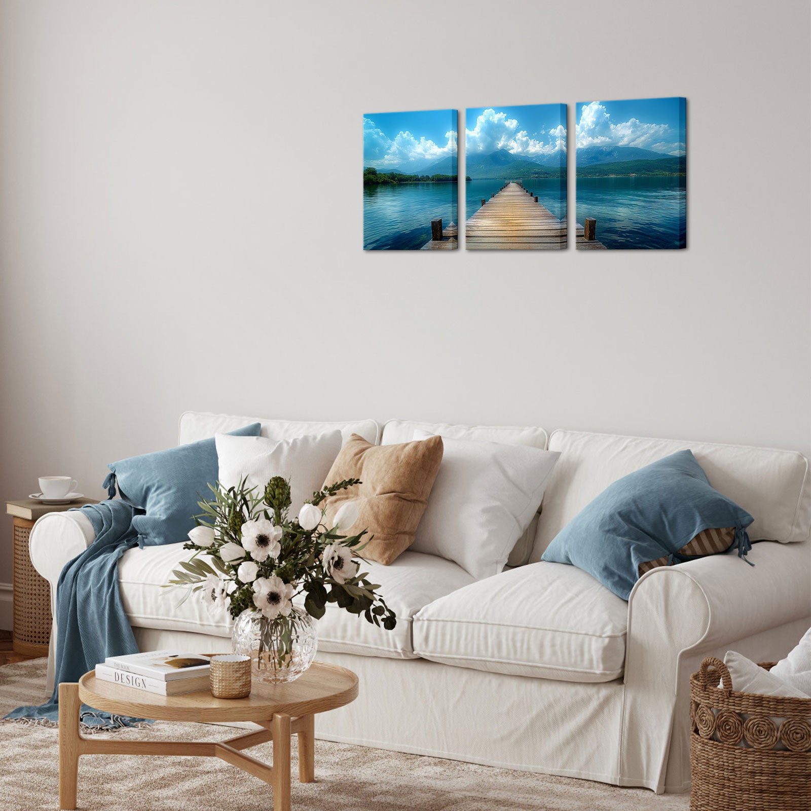 Wooden Pier Leading Into A Serene Lake
